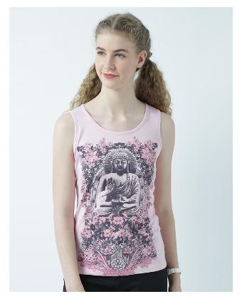 

Huetrap Womens Make peace Pinl Tank Top