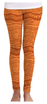 

Huetrap Printed Tights - Orange