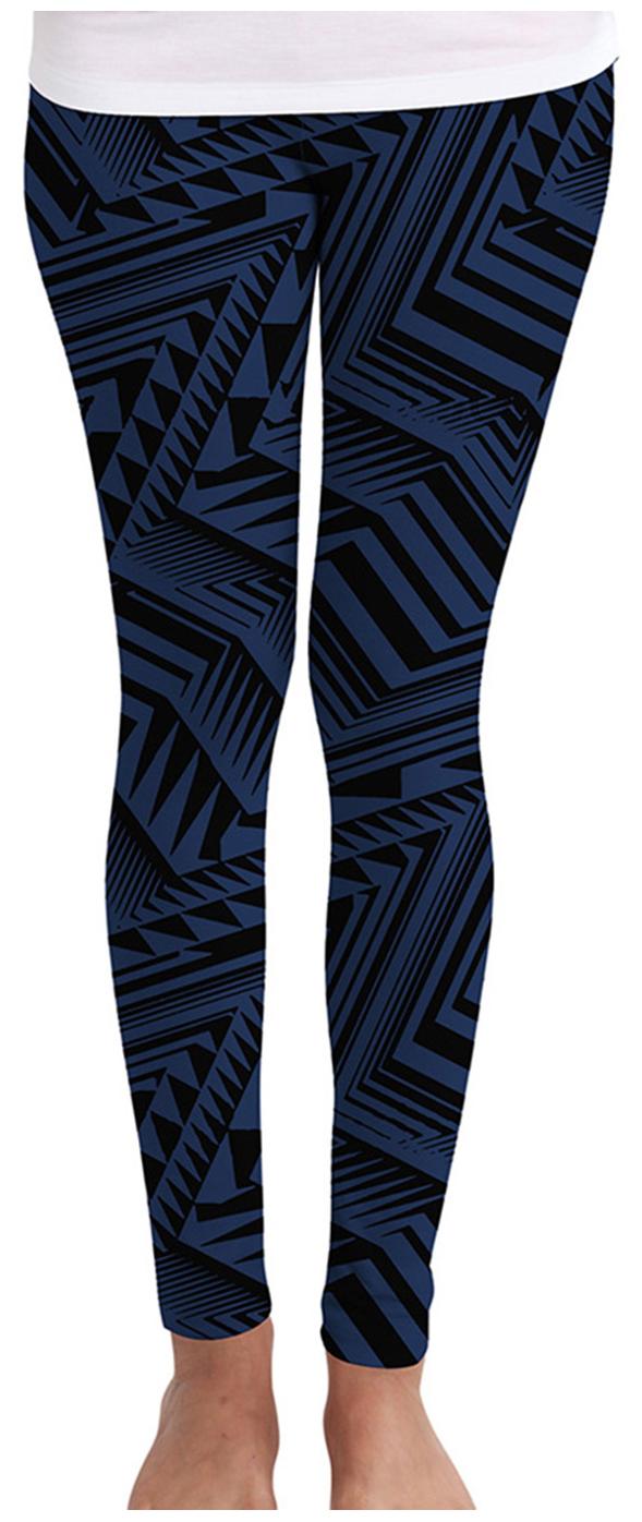 

Huetrap Printed Tights - Blue
