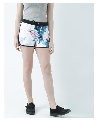 

Huetrap Women Printed Denim capri - Blue