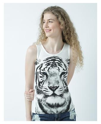 

Huetrap Womens Peace White Tank Top