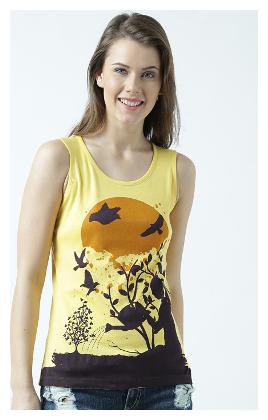 

Huetrap Womens Breezy Vacation Prints Sleeveless Tank Top