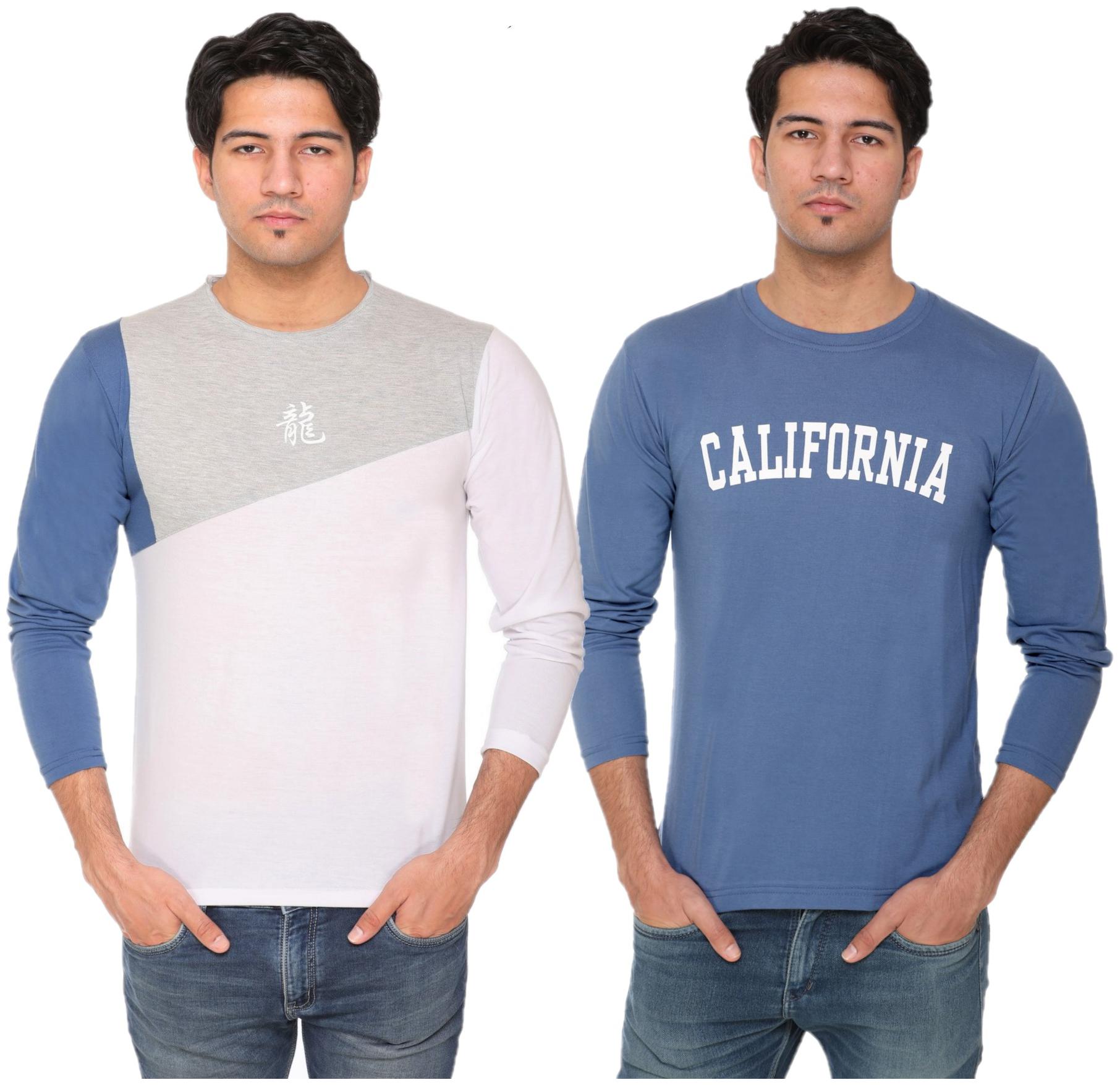 

HVBK Men Multi Regular fit Cotton Blend Round neck T-Shirt - Pack Of 2