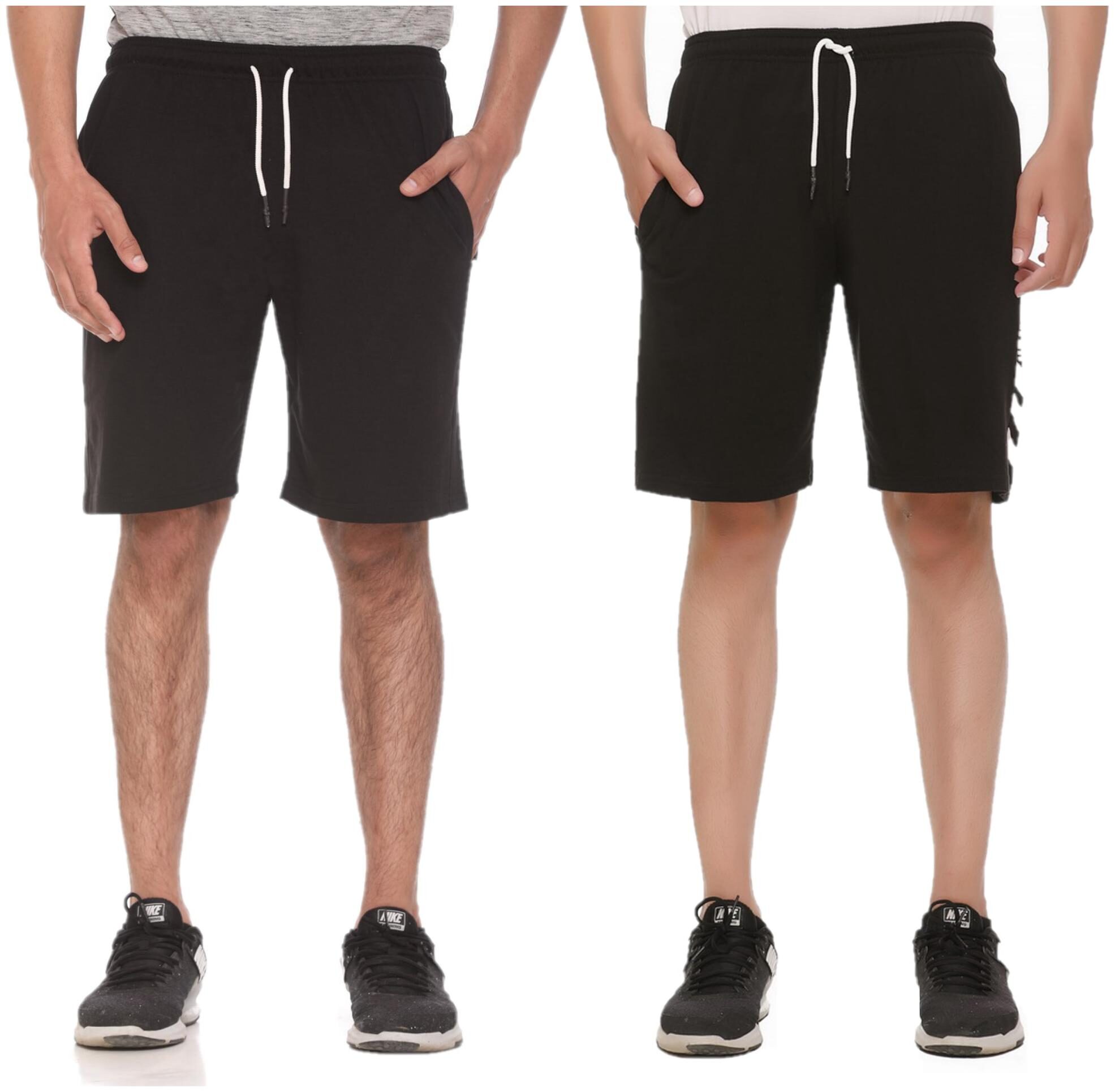

HVBK Men Black Regular Fit Regular Shorts