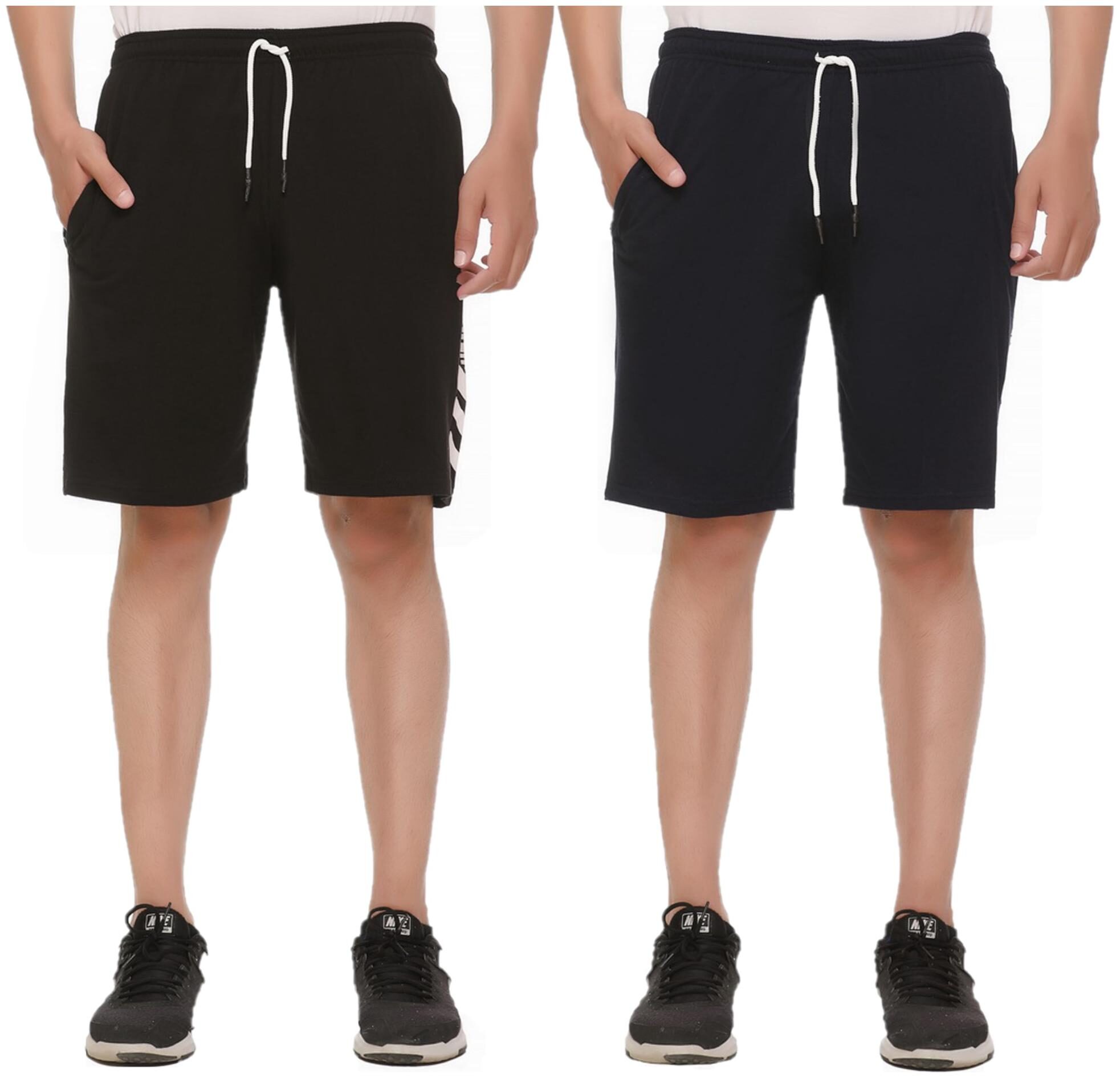 

HVBK Men Black Regular Fit Regular Shorts