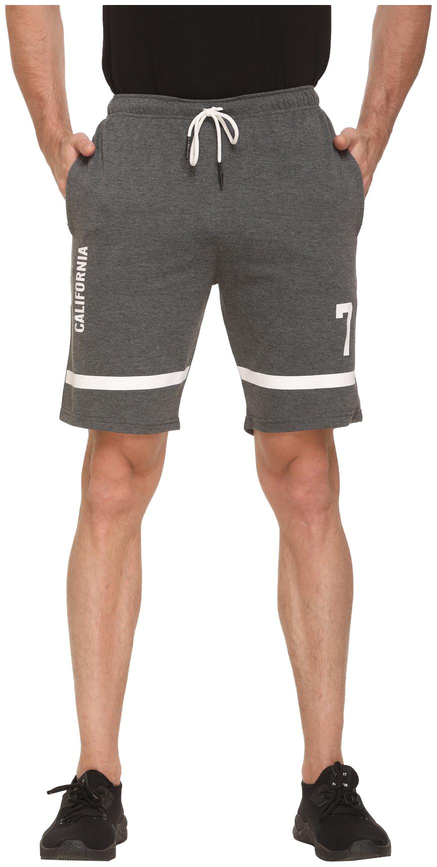 

HVBK Men Grey Regular Fit Regular Shorts