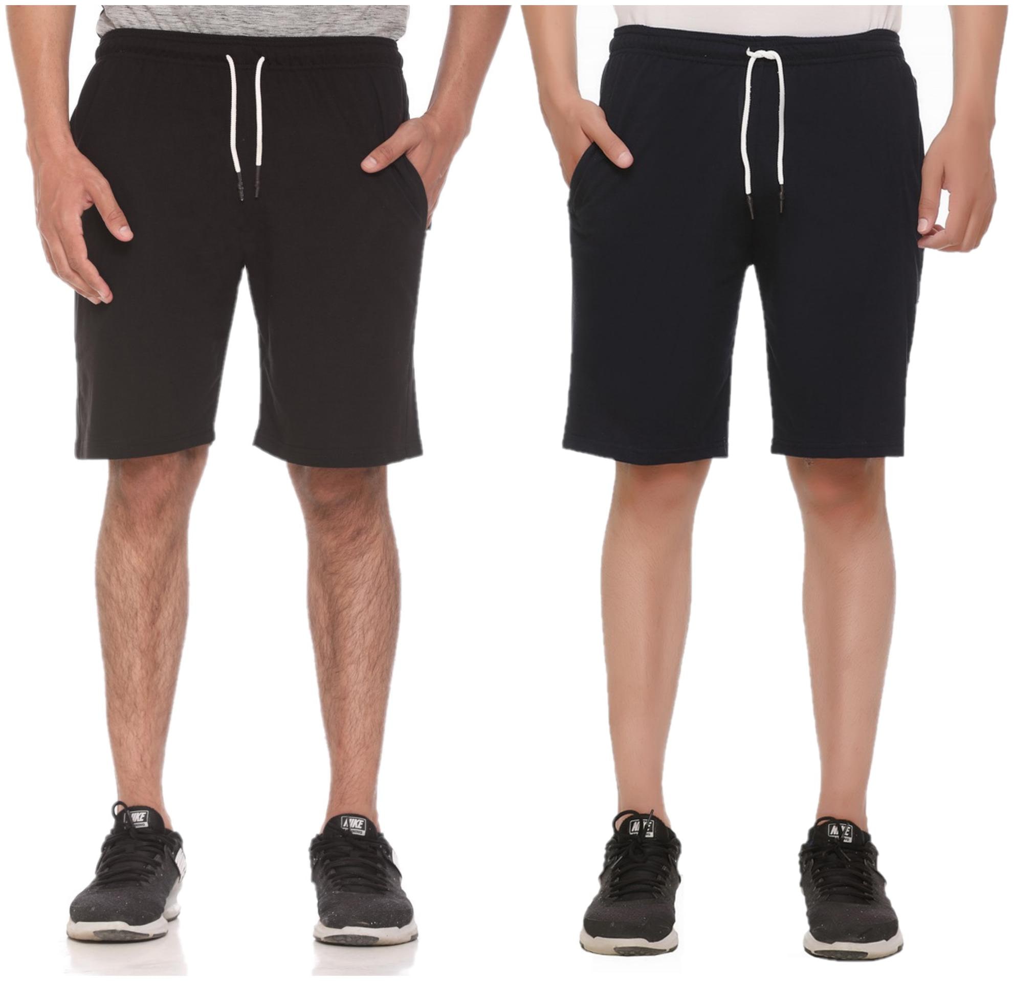 

HVBK Men Black Regular Fit Regular Shorts