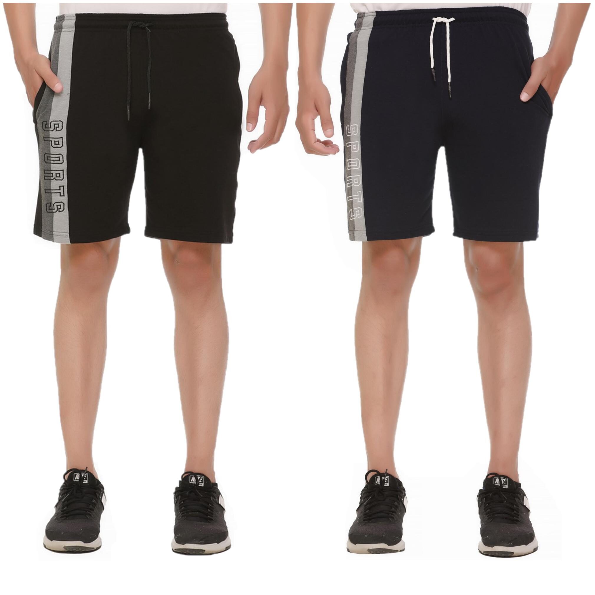 

HVBK Men Black Regular Fit Regular Shorts