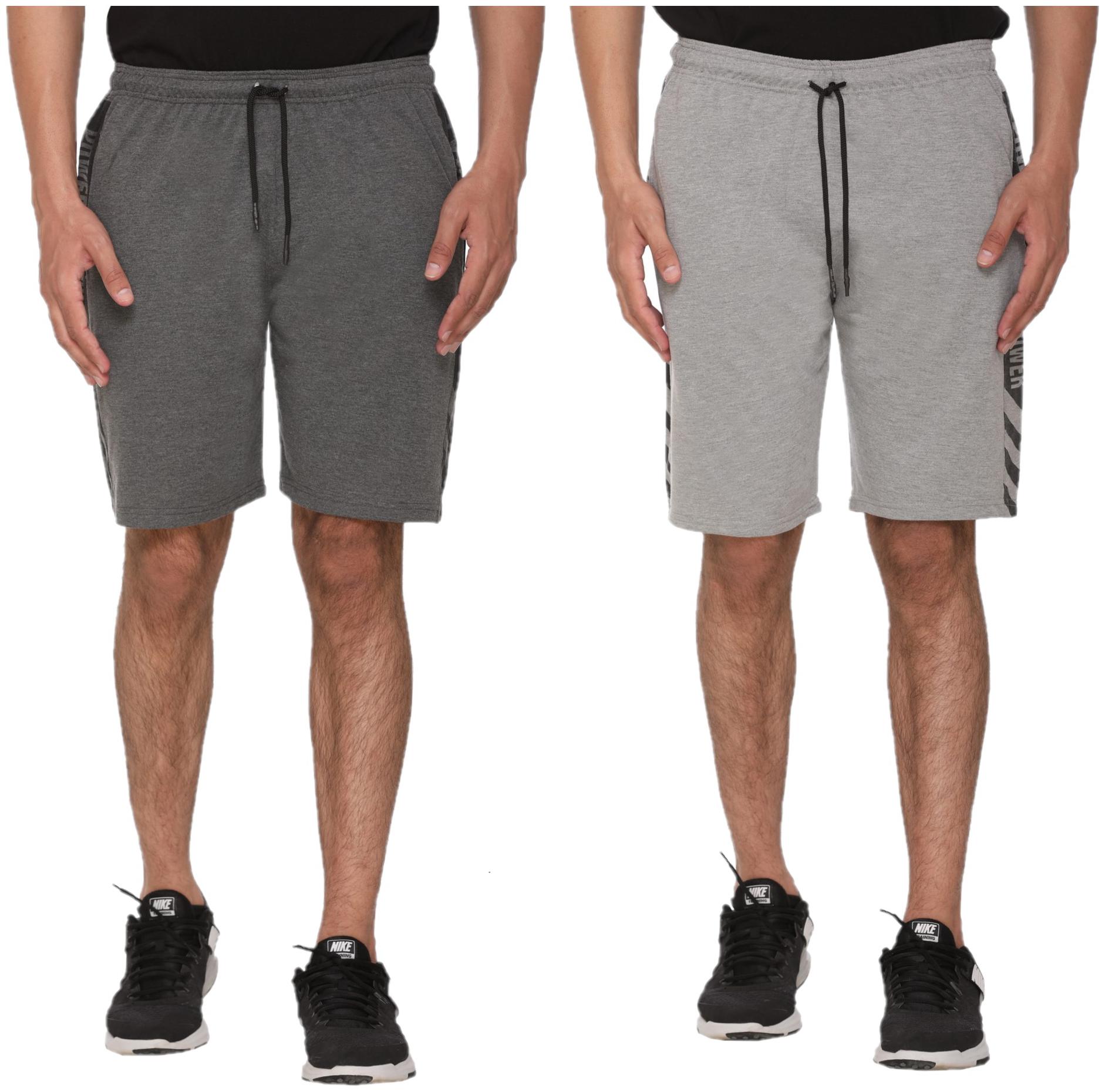 

HVBK Men Grey Regular Fit Regular Shorts