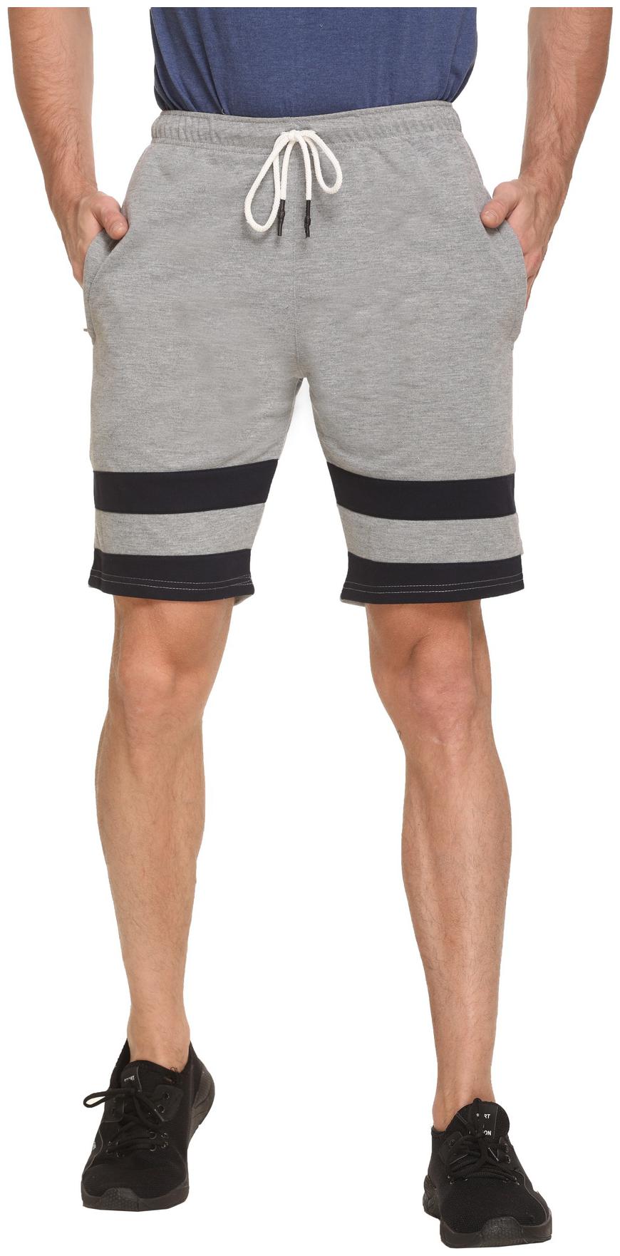

HVBK Men Grey Regular Fit Regular Shorts