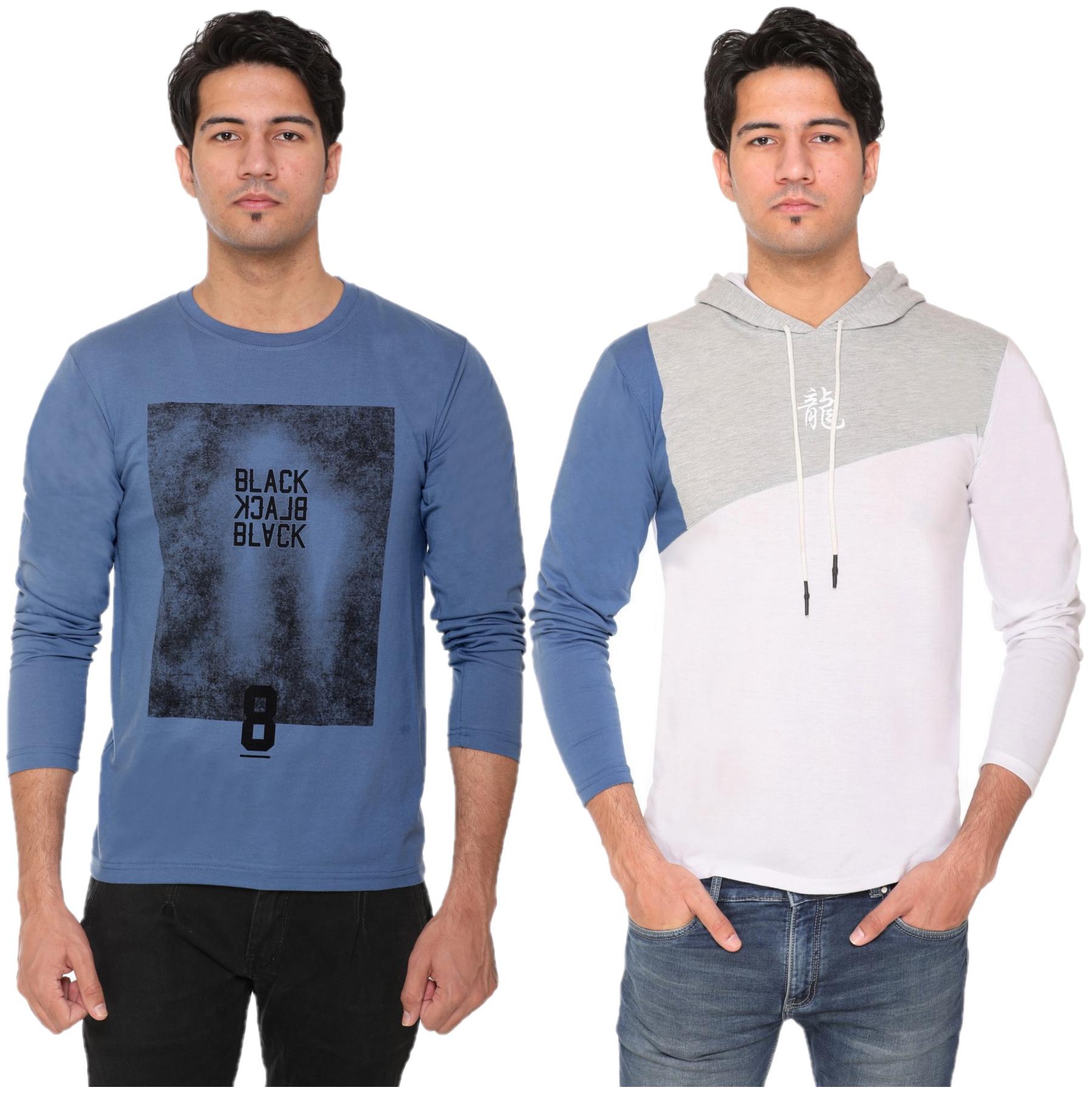 

HVBK Men Multi Regular fit Cotton Blend Round neck T-Shirt - Pack Of 2