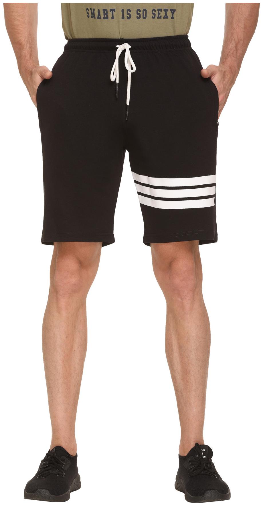 

HVBK Men Black Regular Fit Regular Shorts