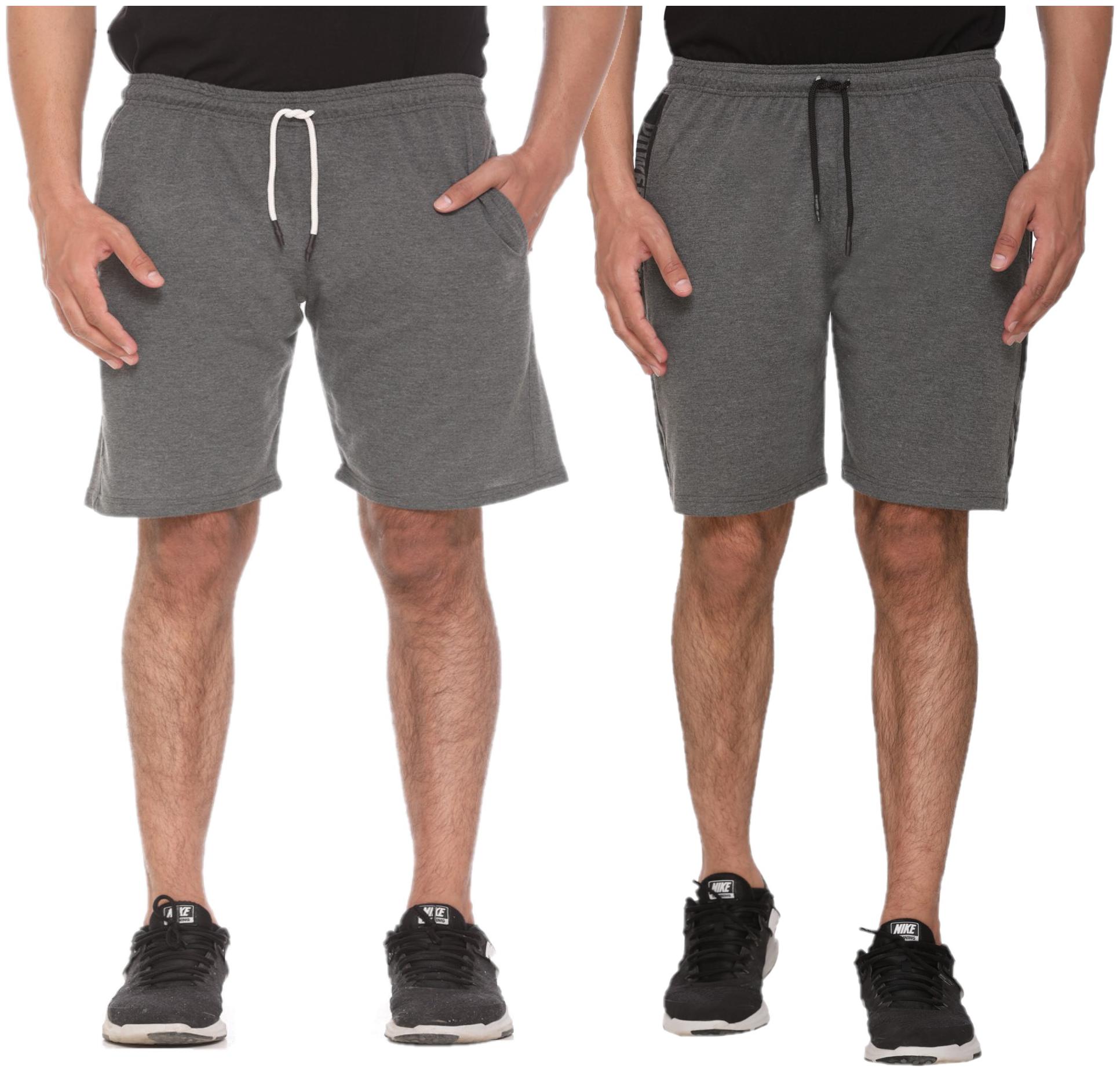 

HVBK Men Grey Regular Fit Regular Shorts