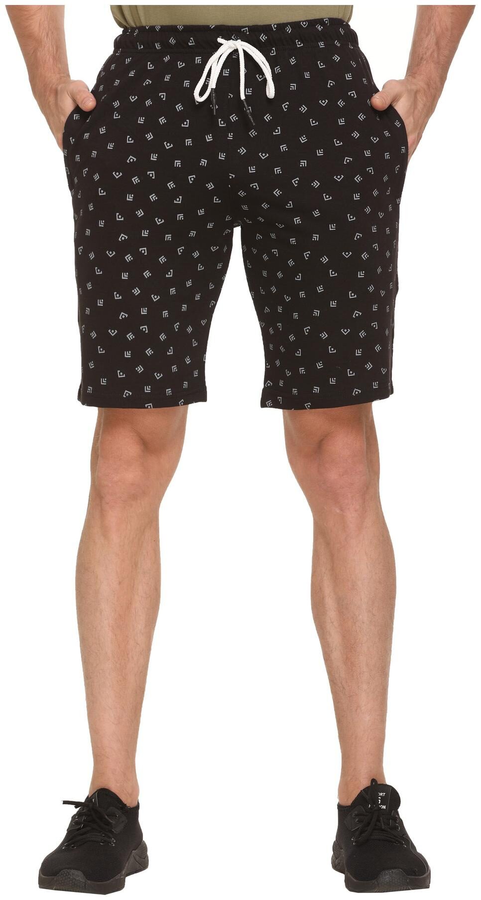 

HVBK Men Black Regular Fit Regular Shorts