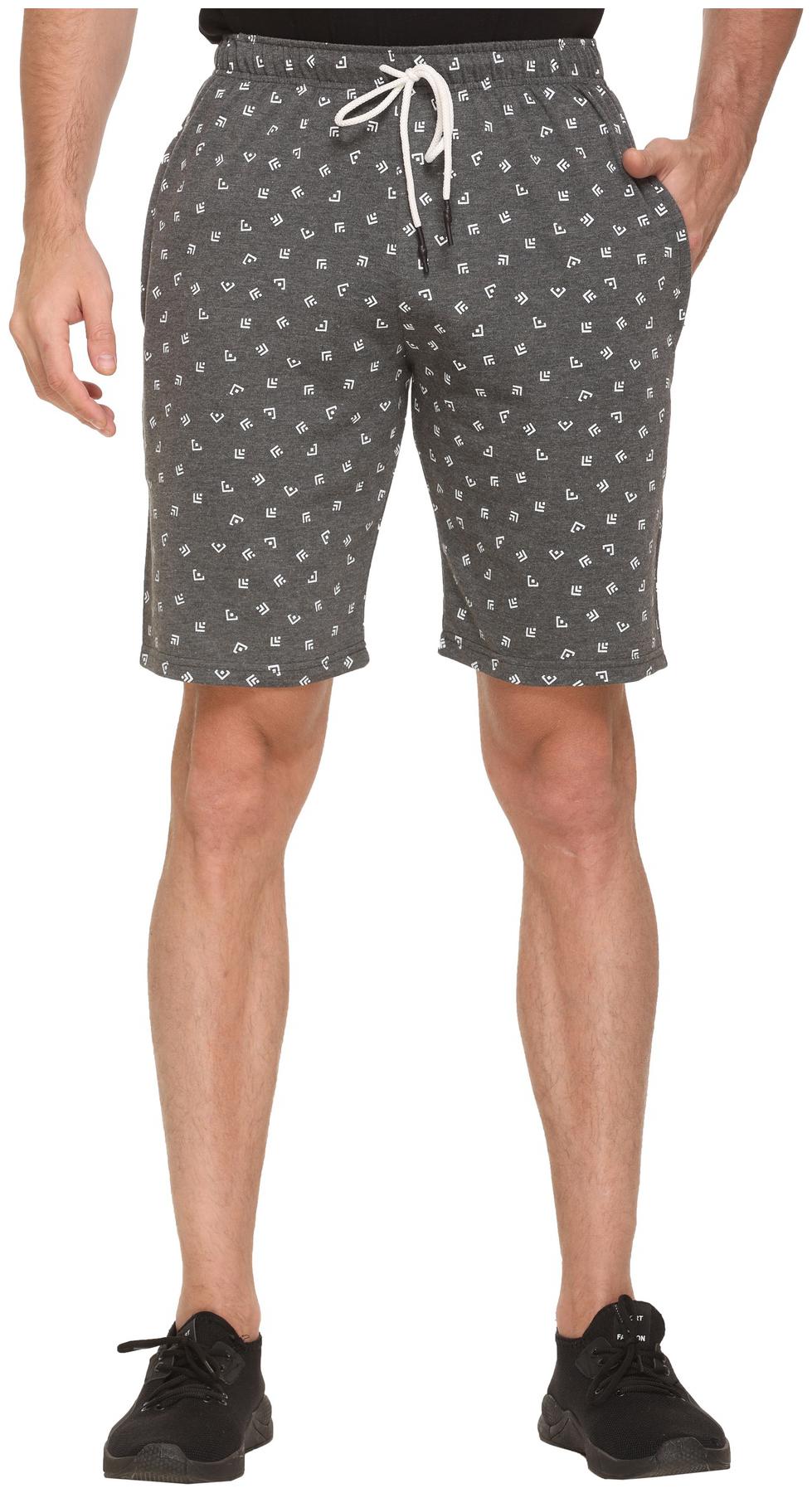 

HVBK Men Grey Regular Fit Regular Shorts