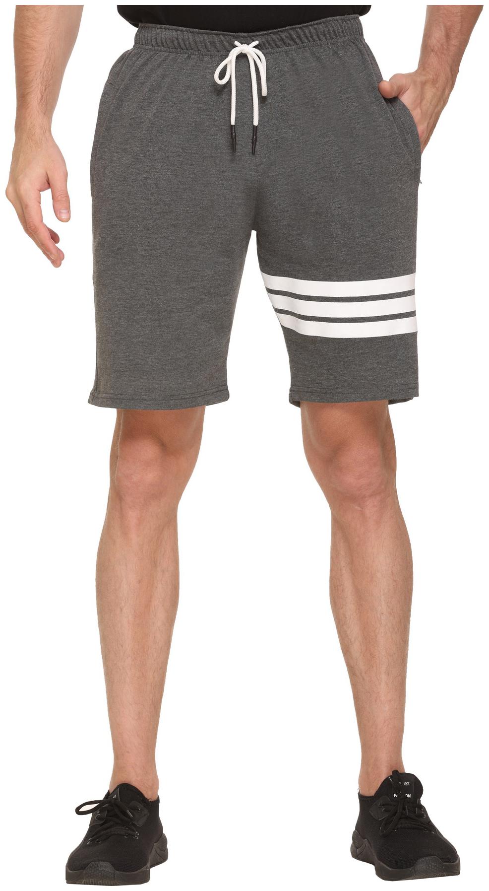 

HVBK Men Grey Regular Fit Regular Shorts