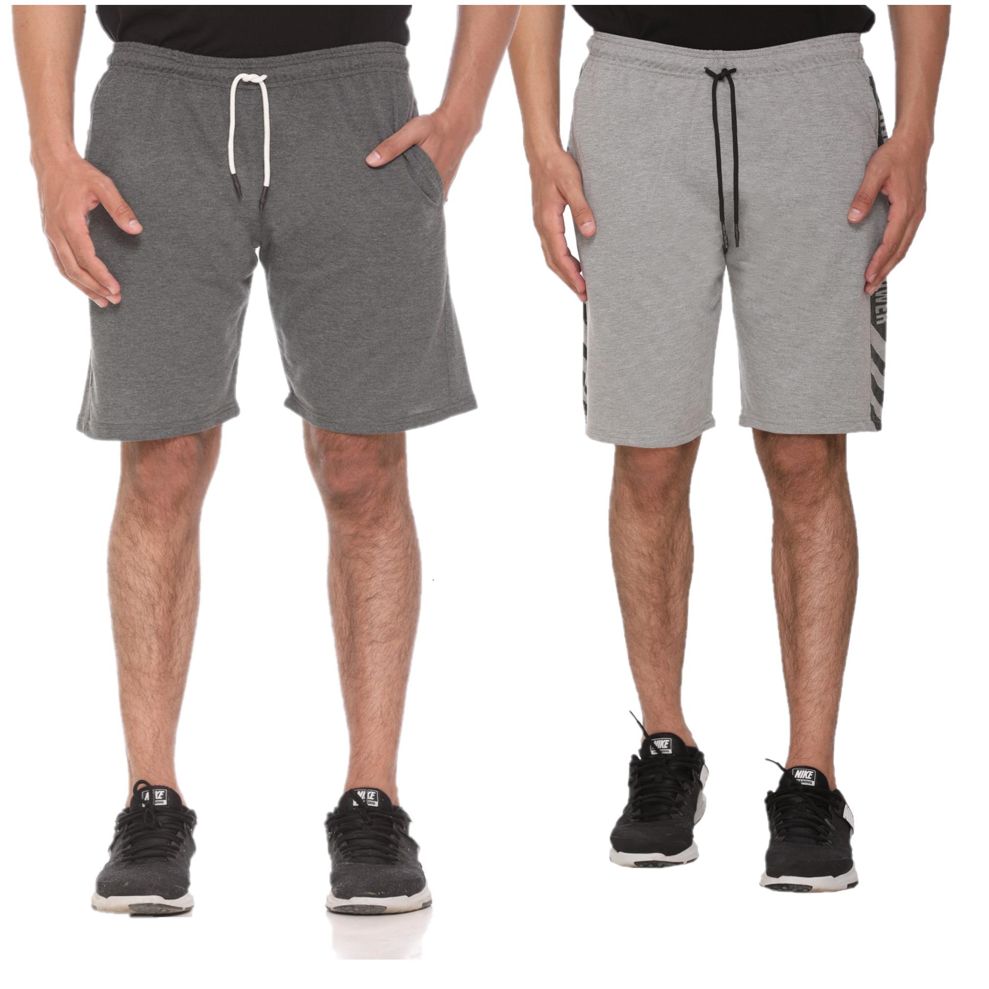 

HVBK Men Grey Regular Fit Regular Shorts