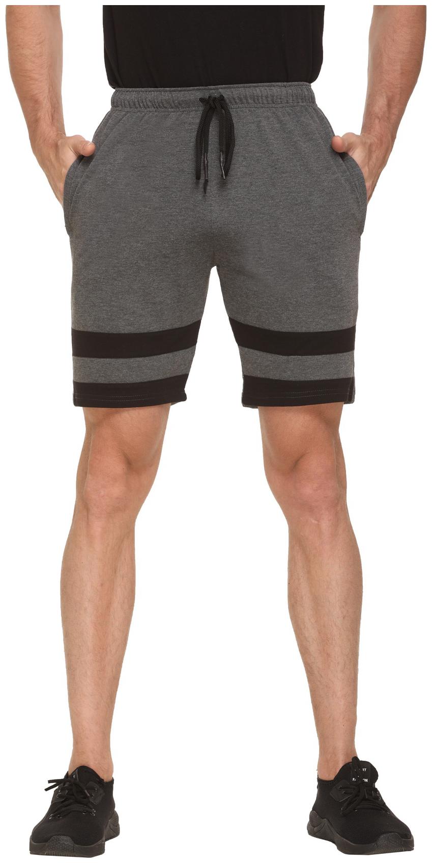 

HVBK Men Grey Regular Fit Regular Shorts