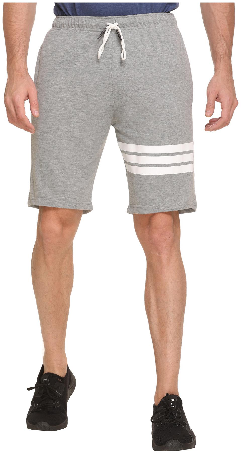 

HVBK Men Grey Regular Fit Regular Shorts