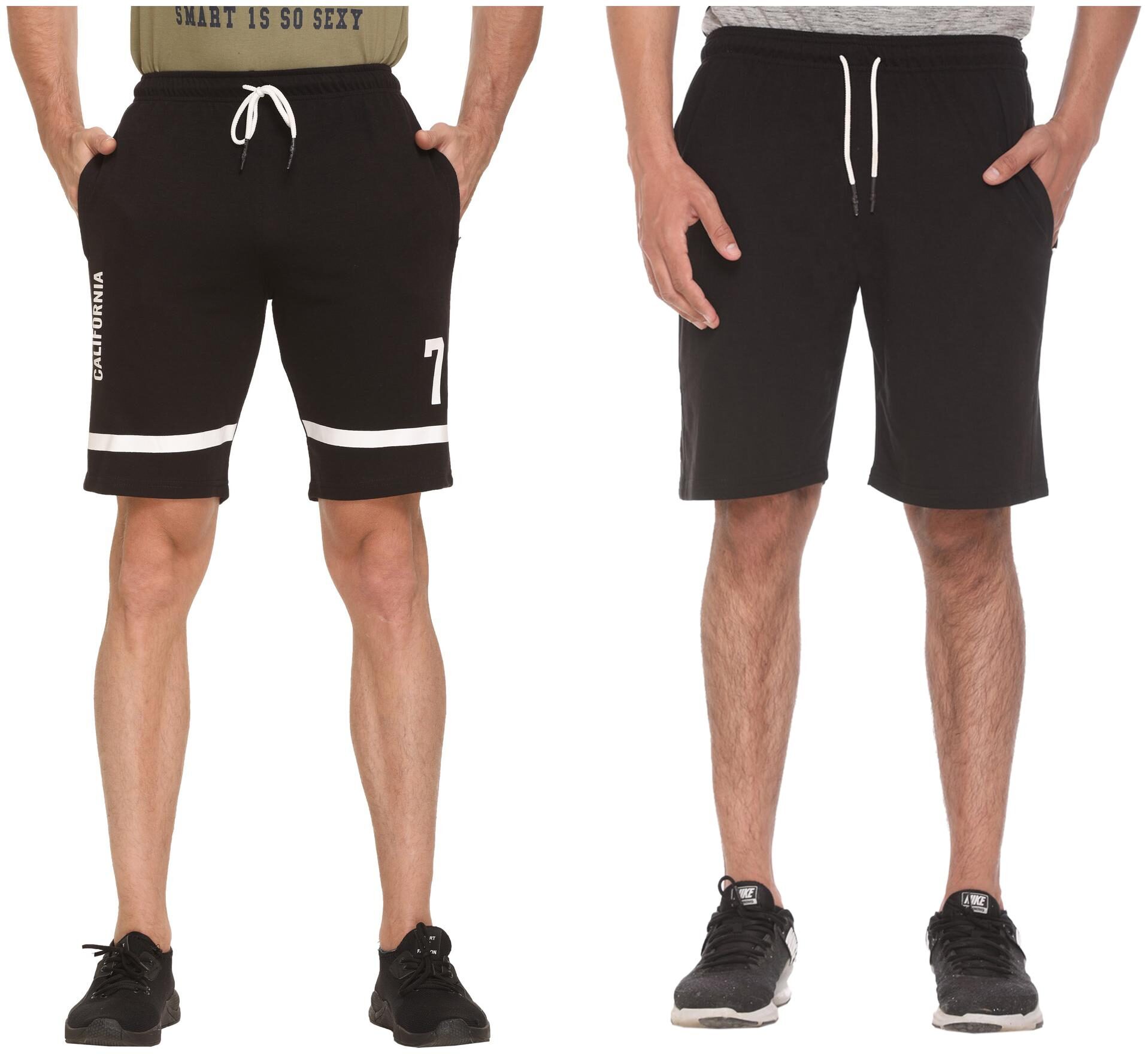 

HVBK Men Black Regular Fit Regular Shorts