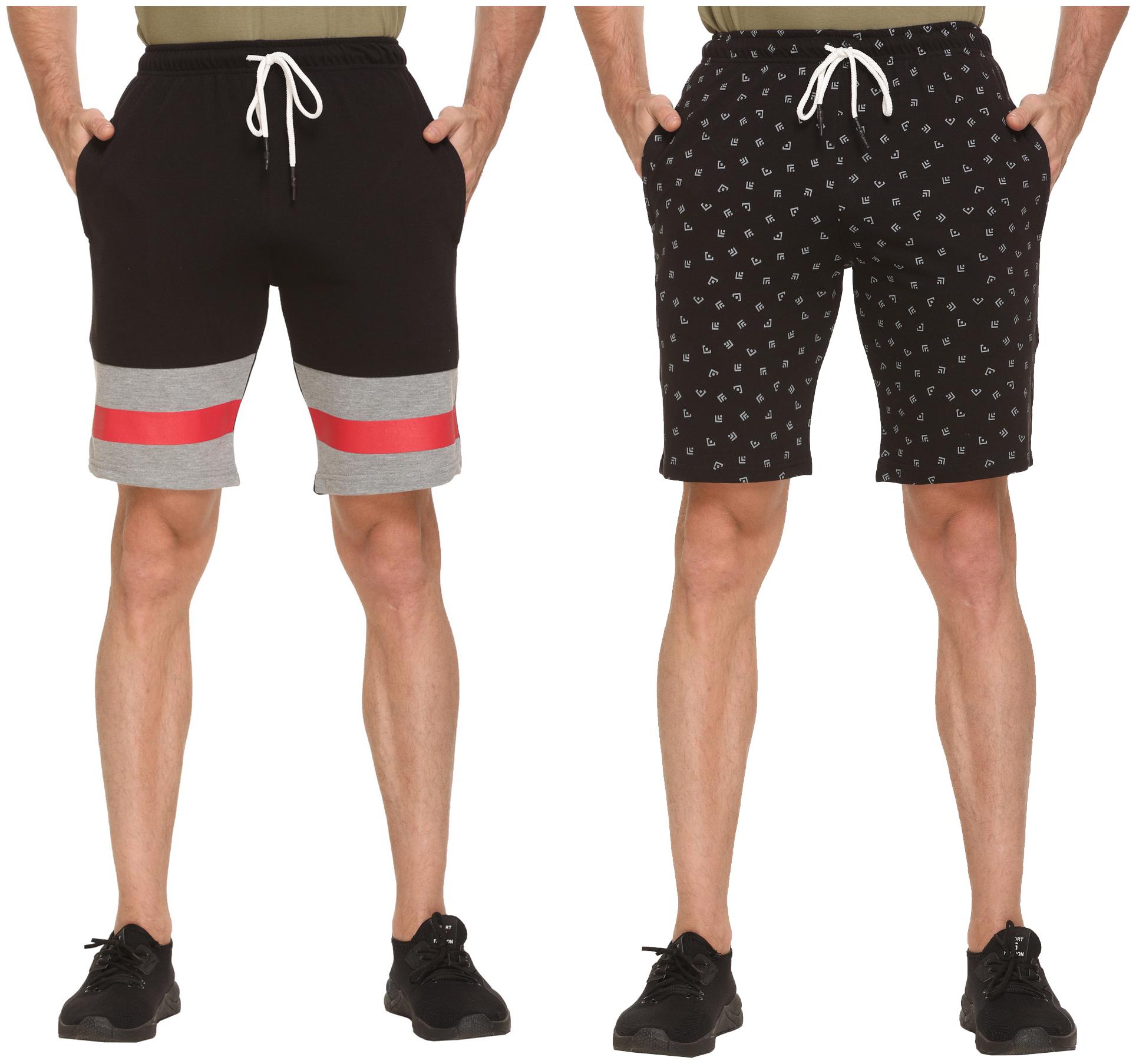 

HVBK Men Black Regular Fit Regular Shorts