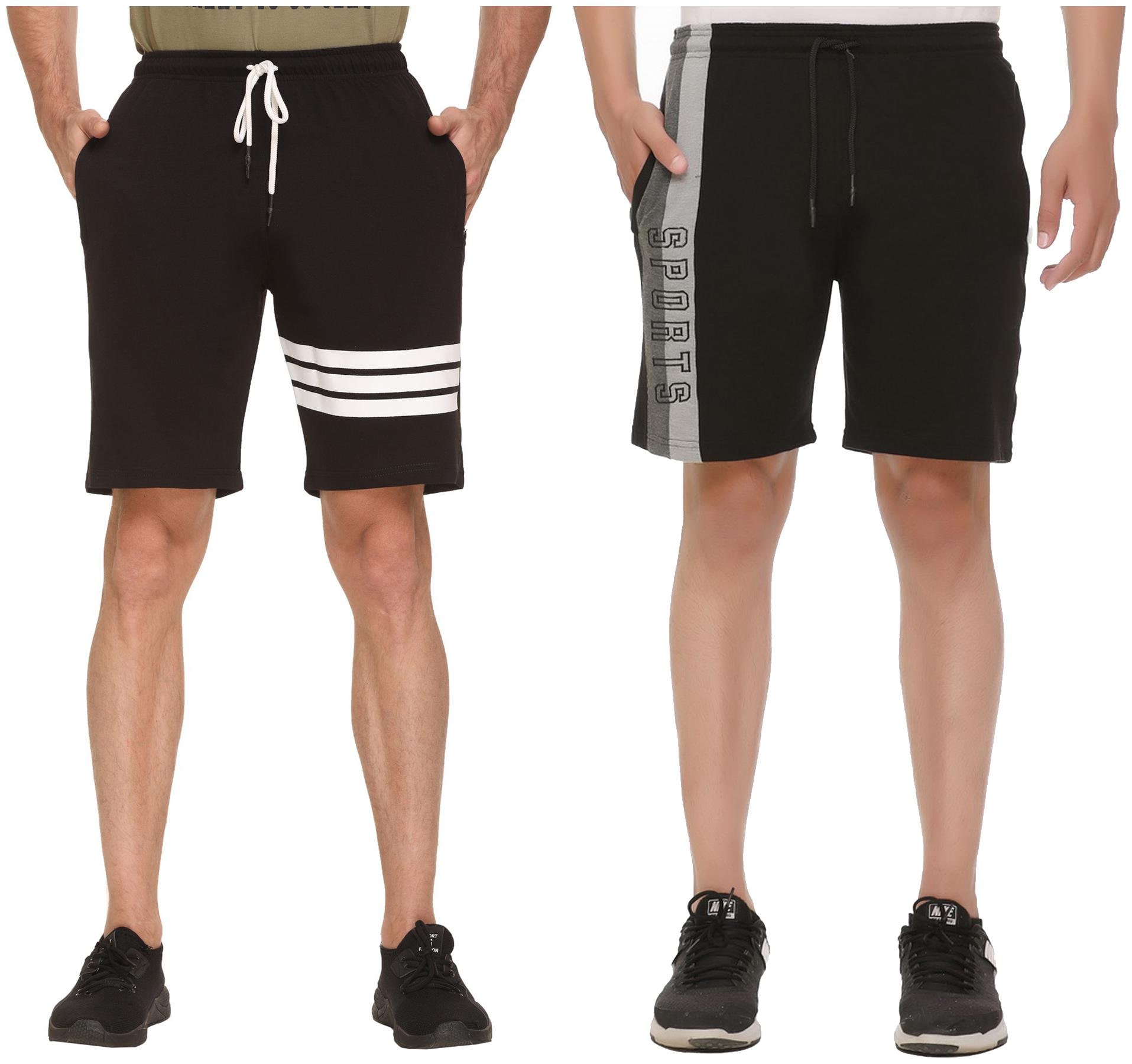

HVBK Men Black Regular Fit Regular Shorts