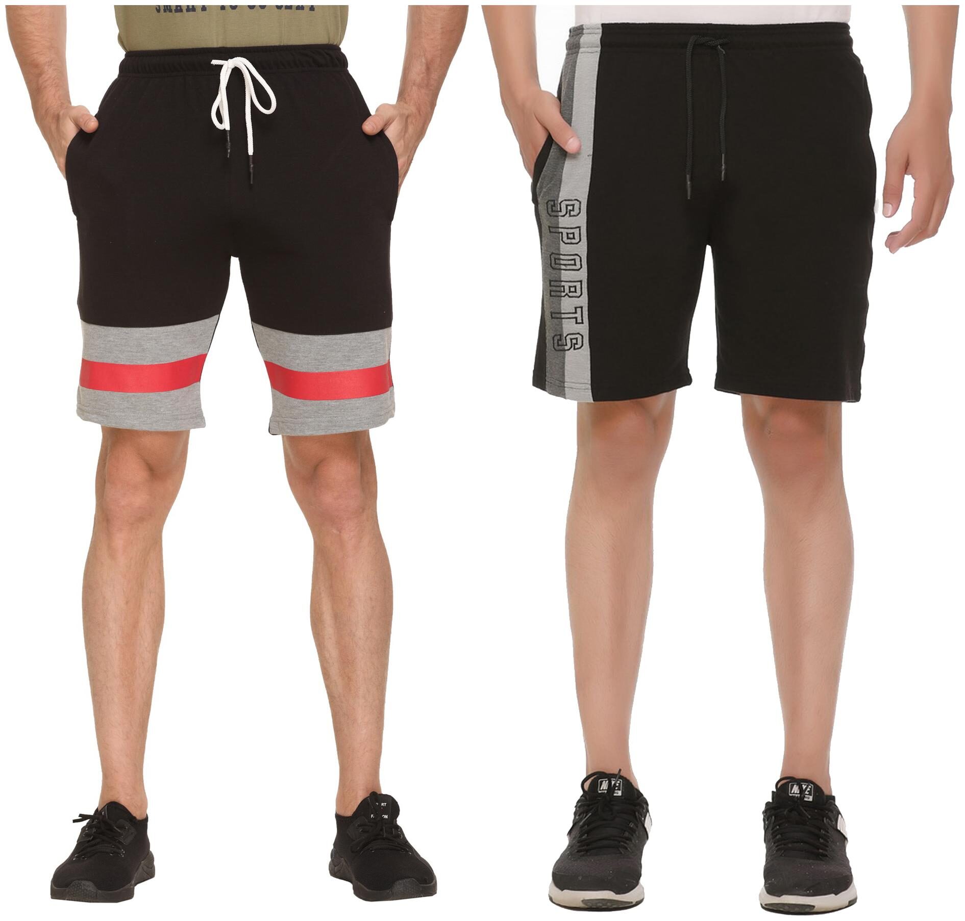 

HVBK Men Black Regular Fit Regular Shorts
