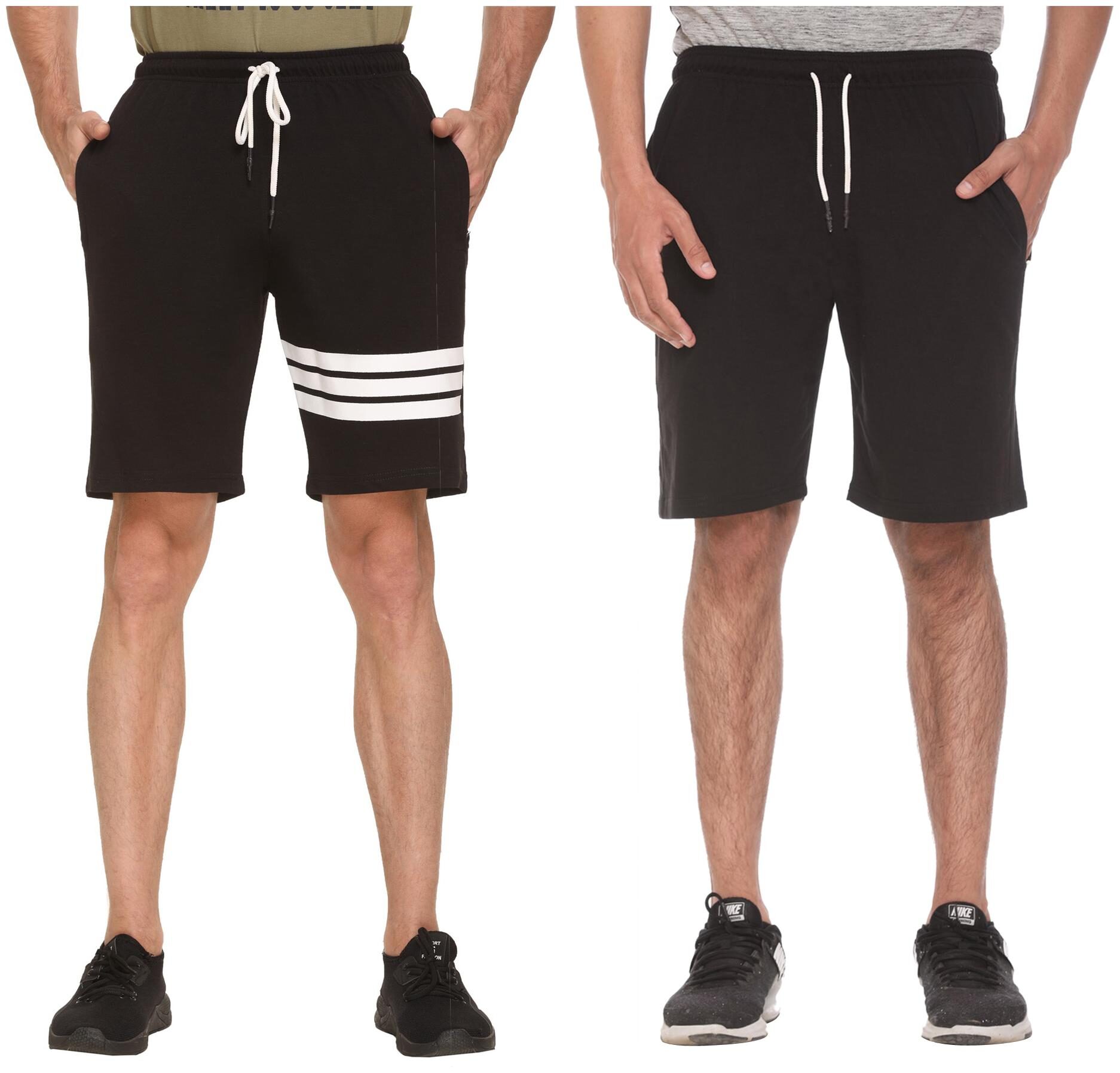 

HVBK Men Black Regular Fit Regular Shorts