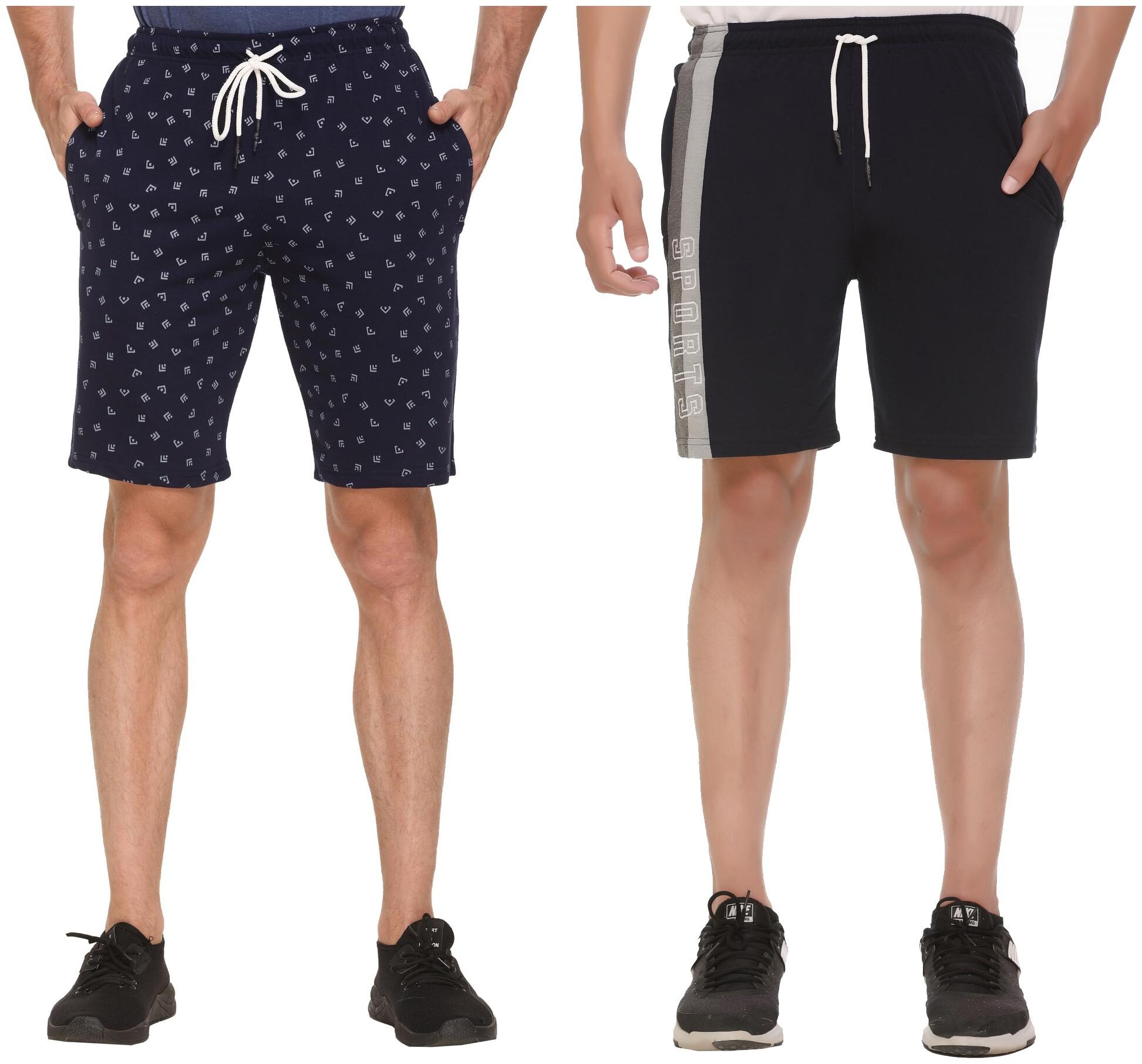 

HVBK Men Blue Regular Fit Regular Shorts
