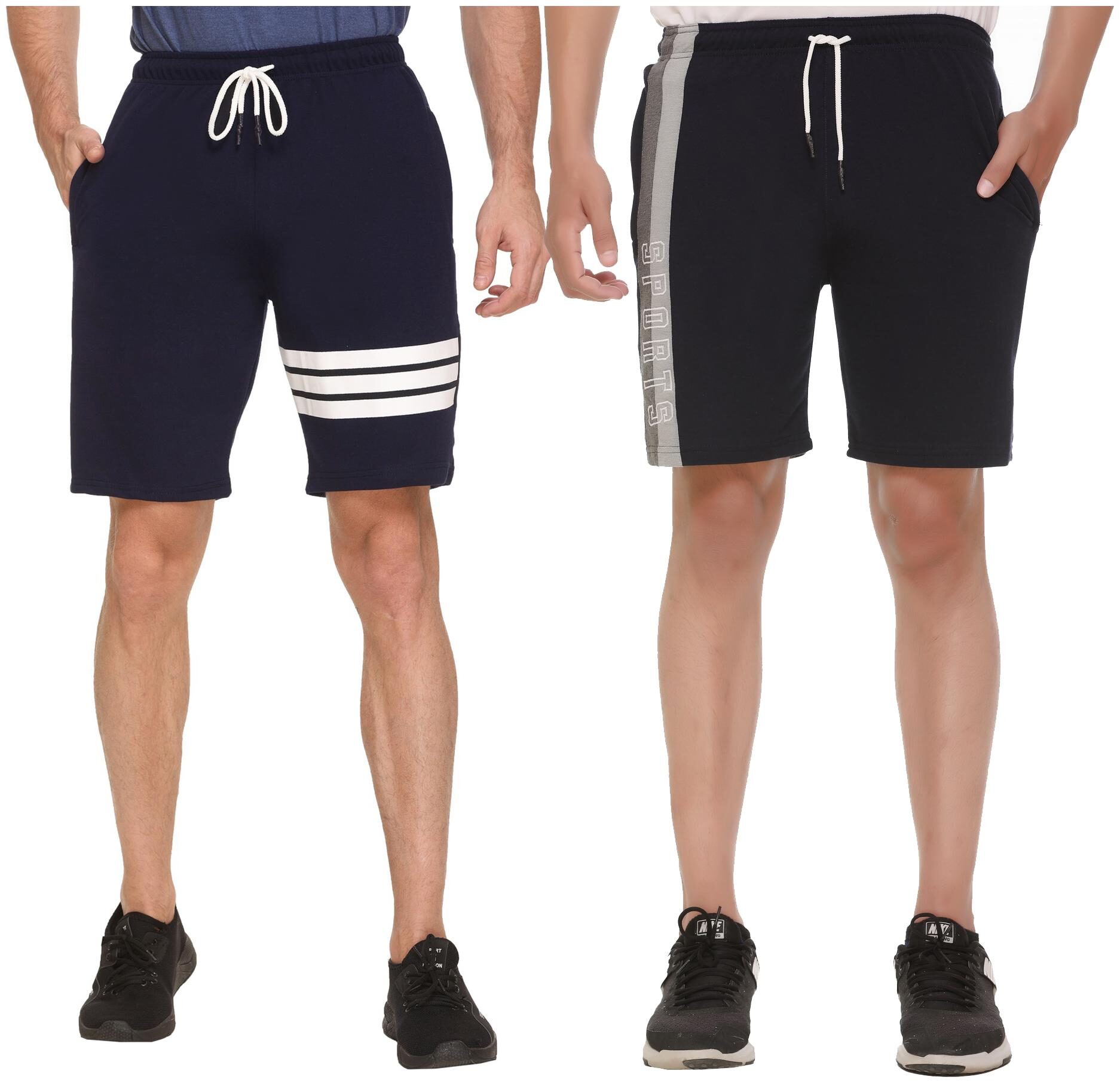 

HVBK Men Blue Regular Fit Regular Shorts