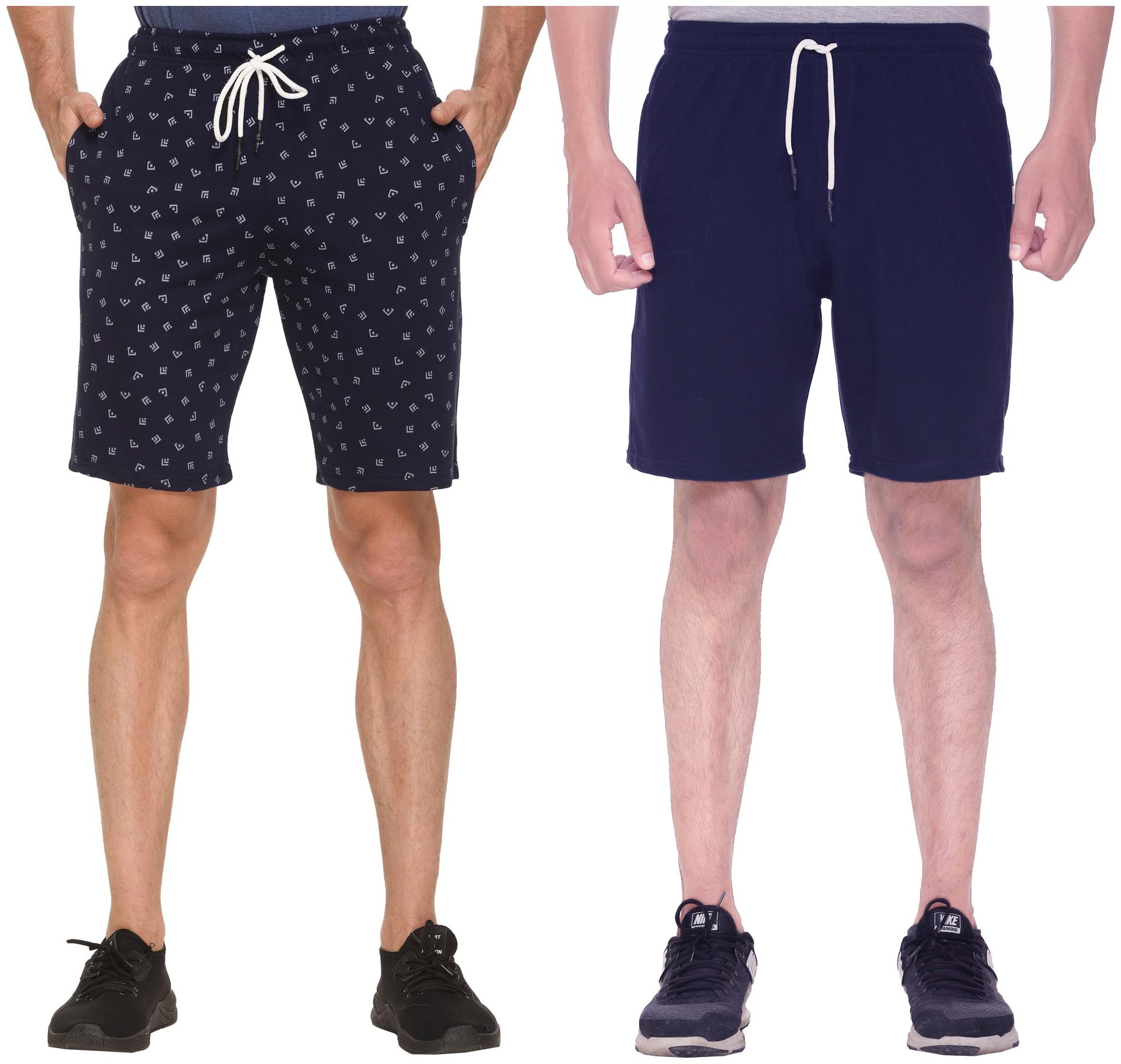

HVBK Men Blue Regular Fit Regular Shorts