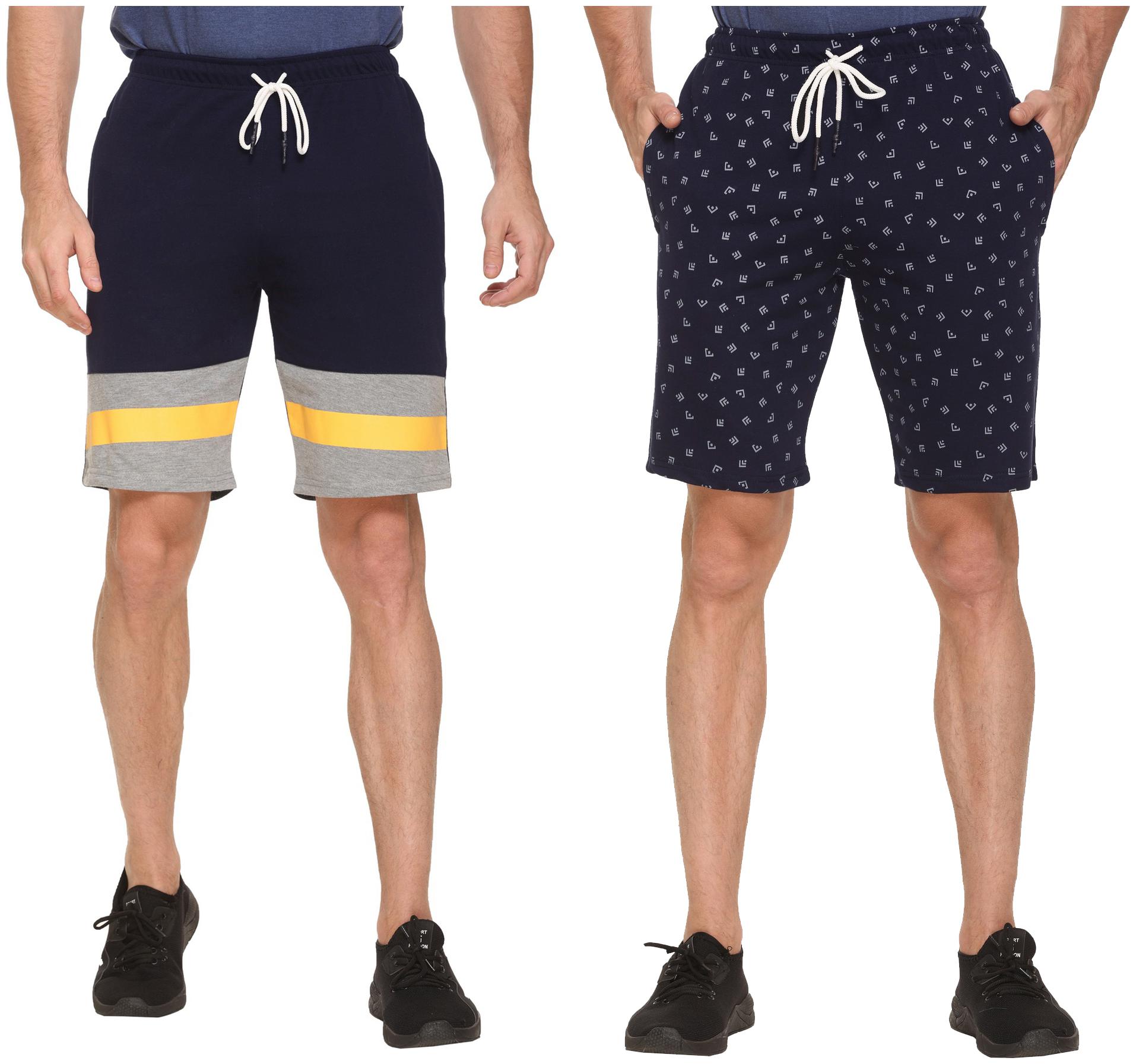 

HVBK Men Blue Regular Fit Regular Shorts