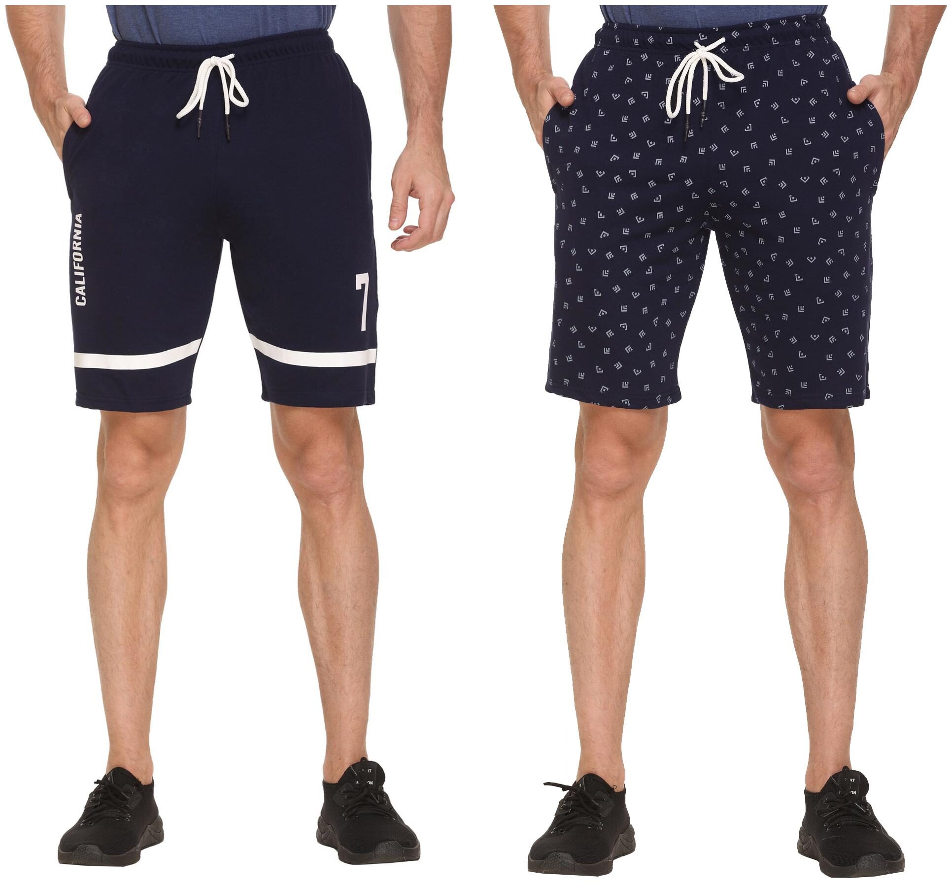

HVBK Men Blue Regular Fit Regular Shorts