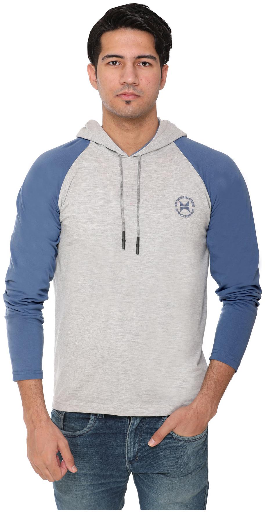 

HVBK Men Blue Regular fit Cotton Blend Hood T-Shirt - Pack Of 1