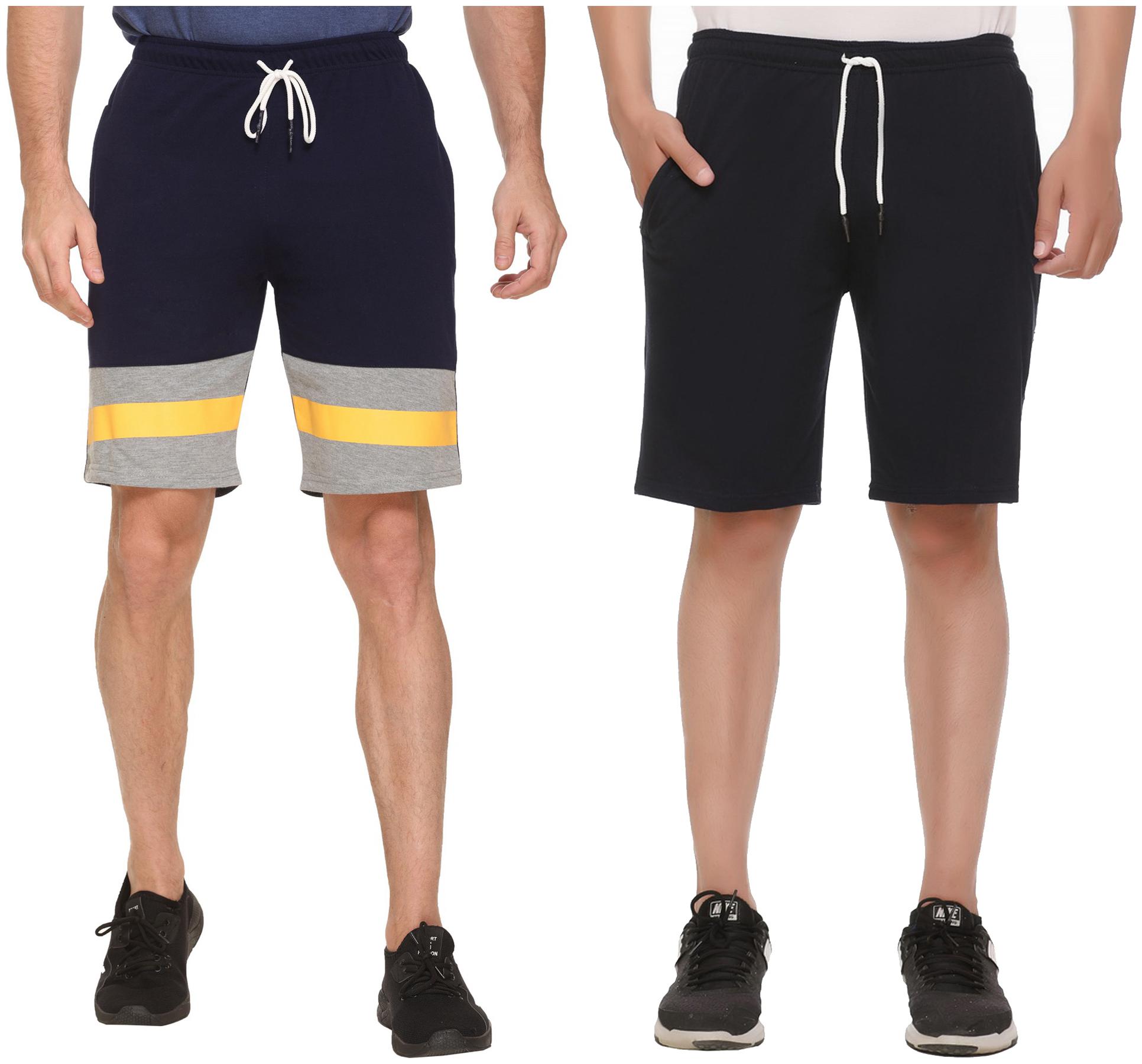 

HVBK Men Blue Regular Fit Regular Shorts