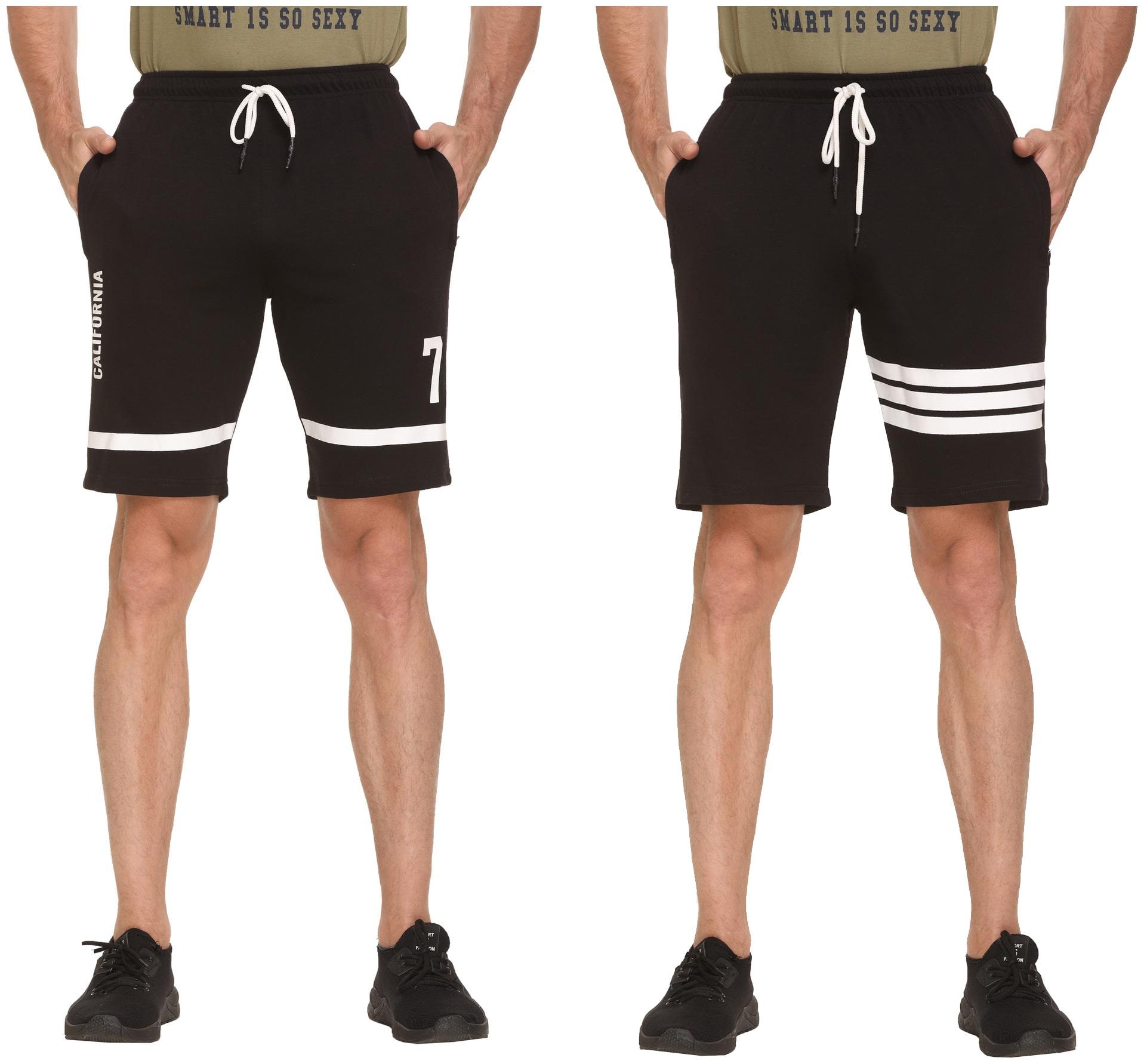 

HVBK Men Black Regular Fit Regular Shorts