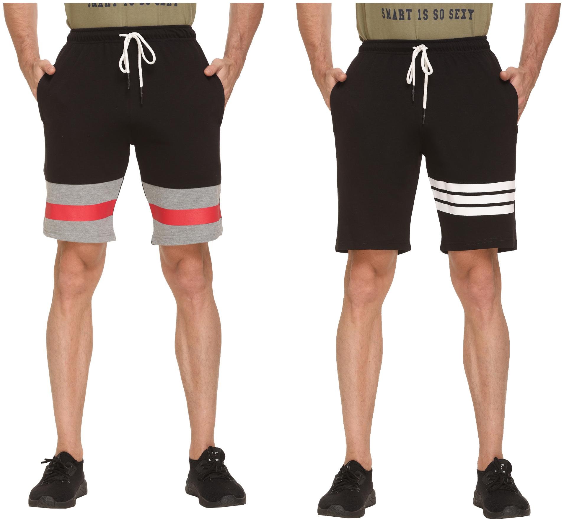 

HVBK Men Black Regular Fit Regular Shorts