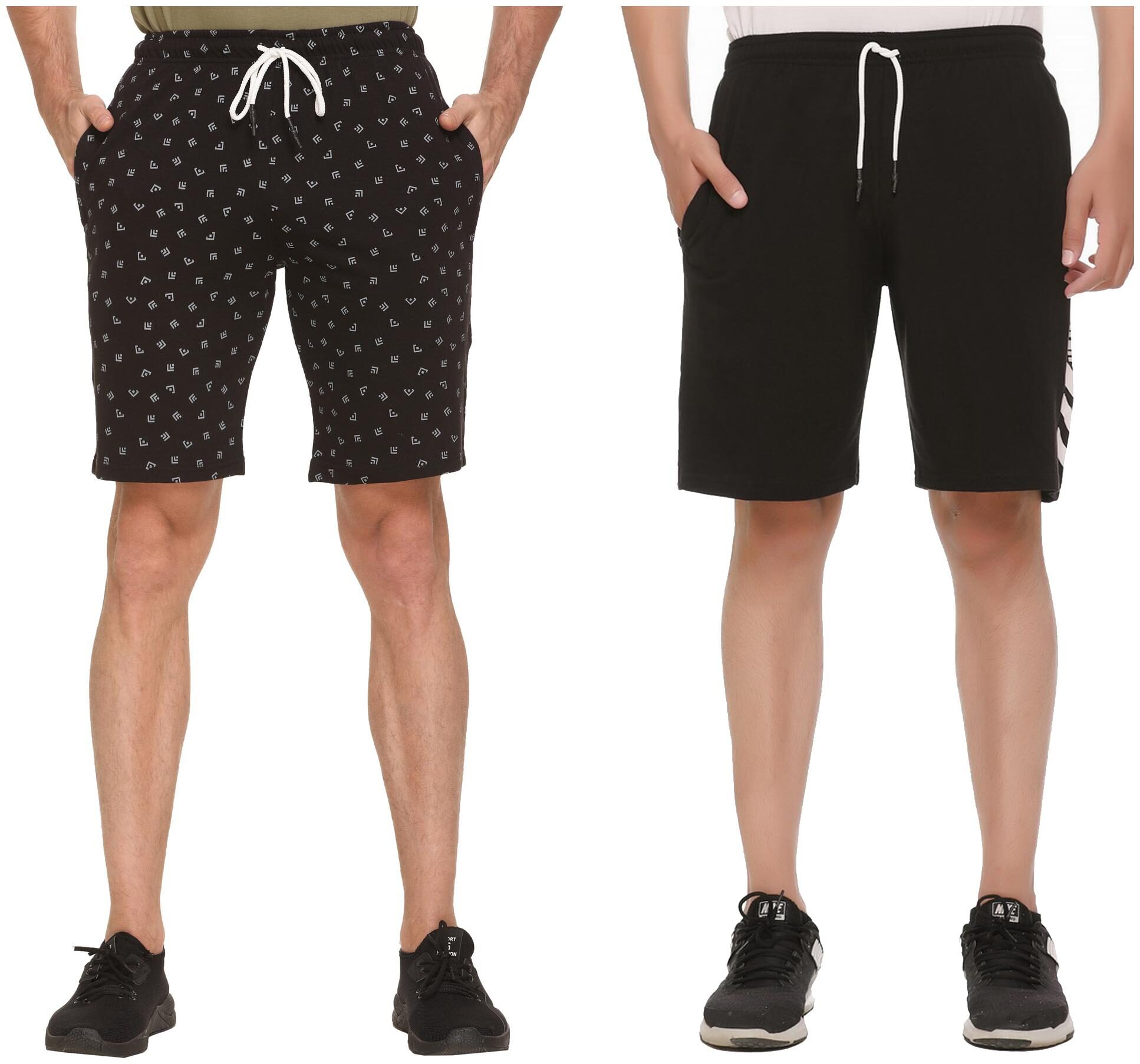 

HVBK Men Black Regular Fit Regular Shorts