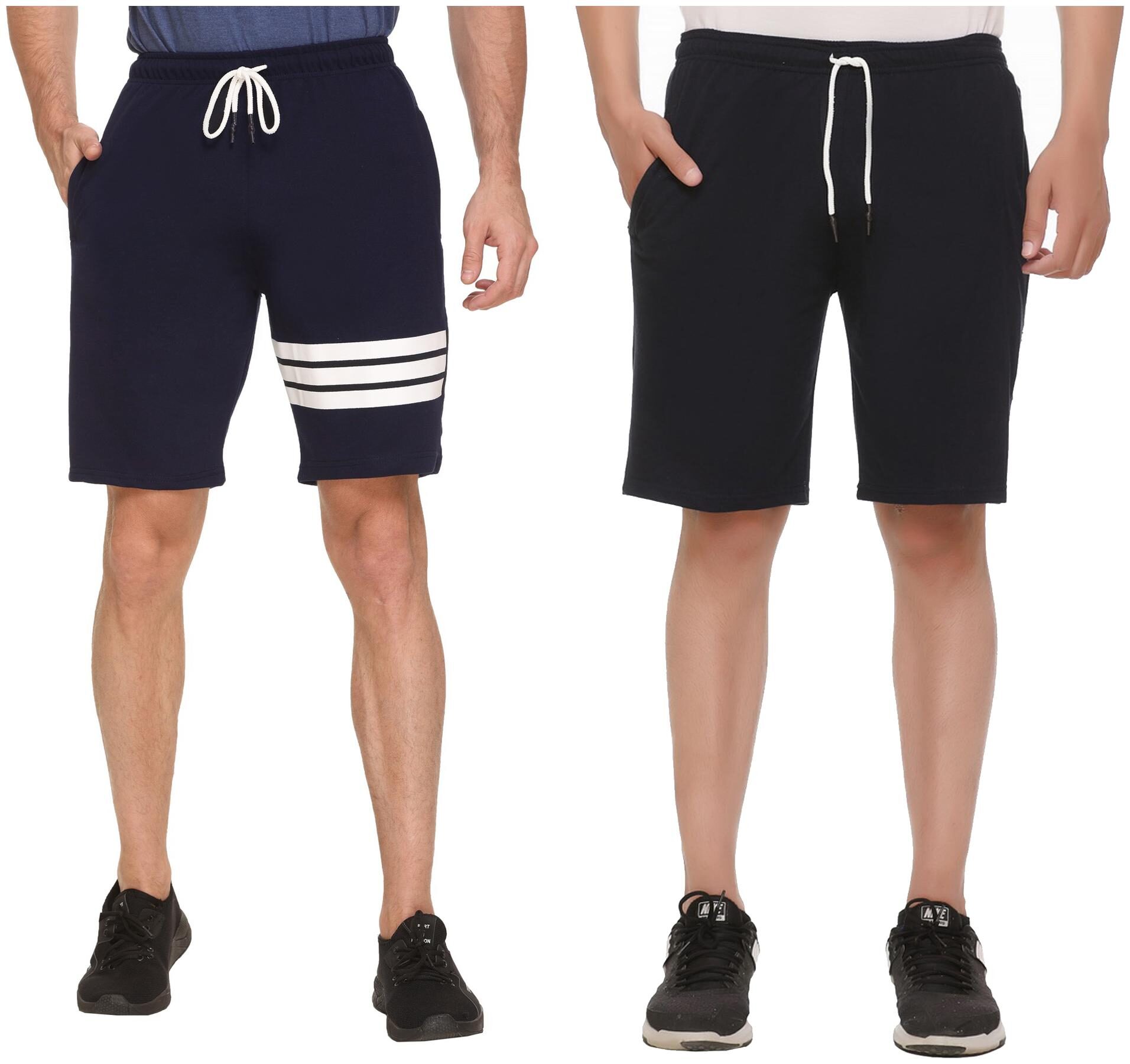 

HVBK Men Blue Regular Fit Regular Shorts