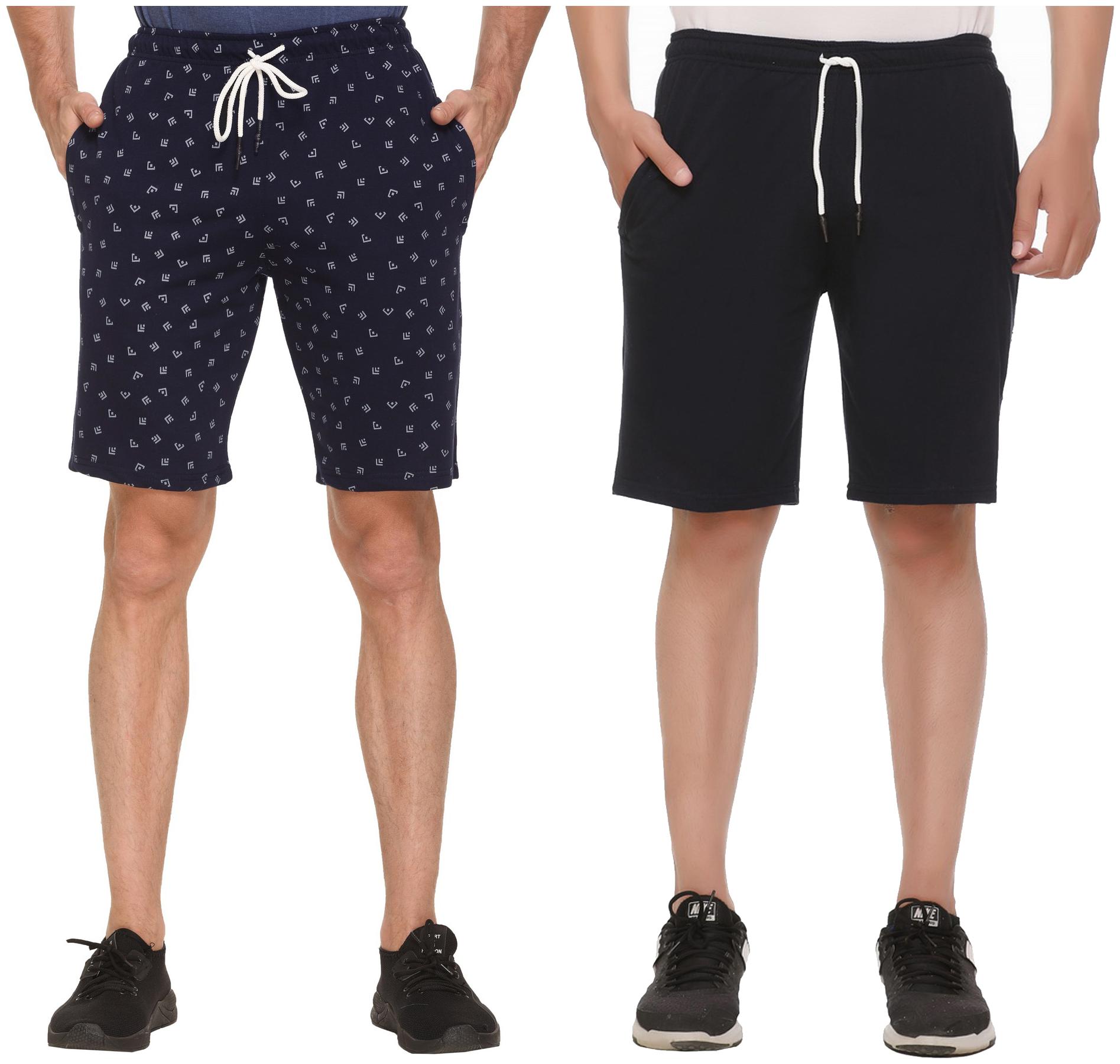 

HVBK Men Blue Regular Fit Regular Shorts