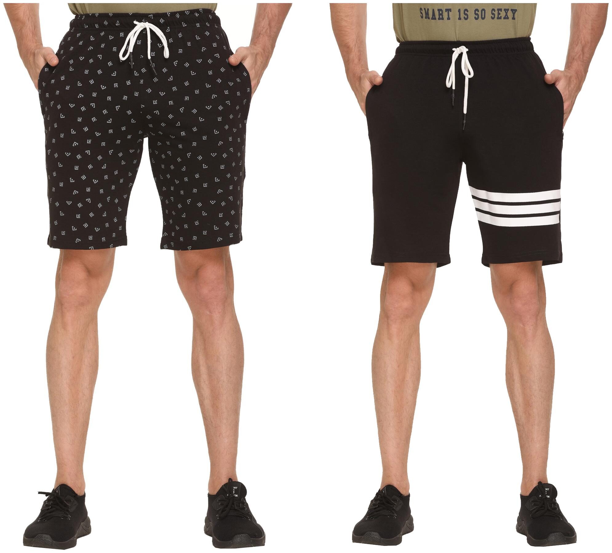 

HVBK Men Black Regular Fit Regular Shorts