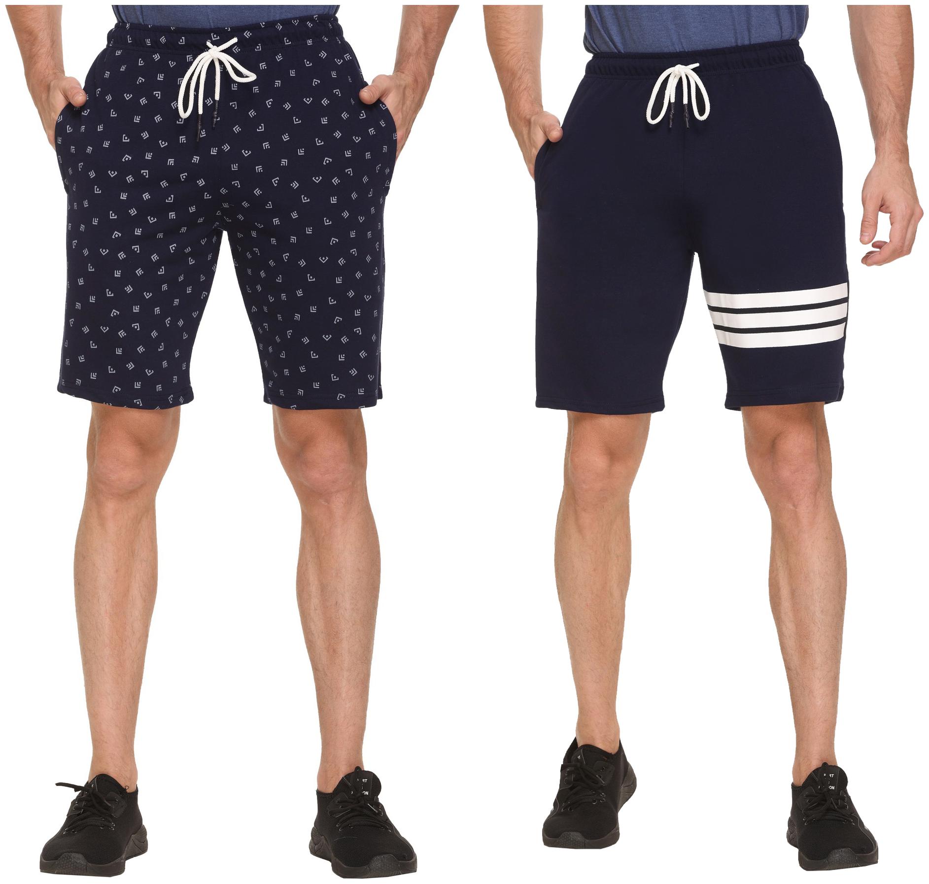 

HVBK Men Blue Regular Fit Regular Shorts