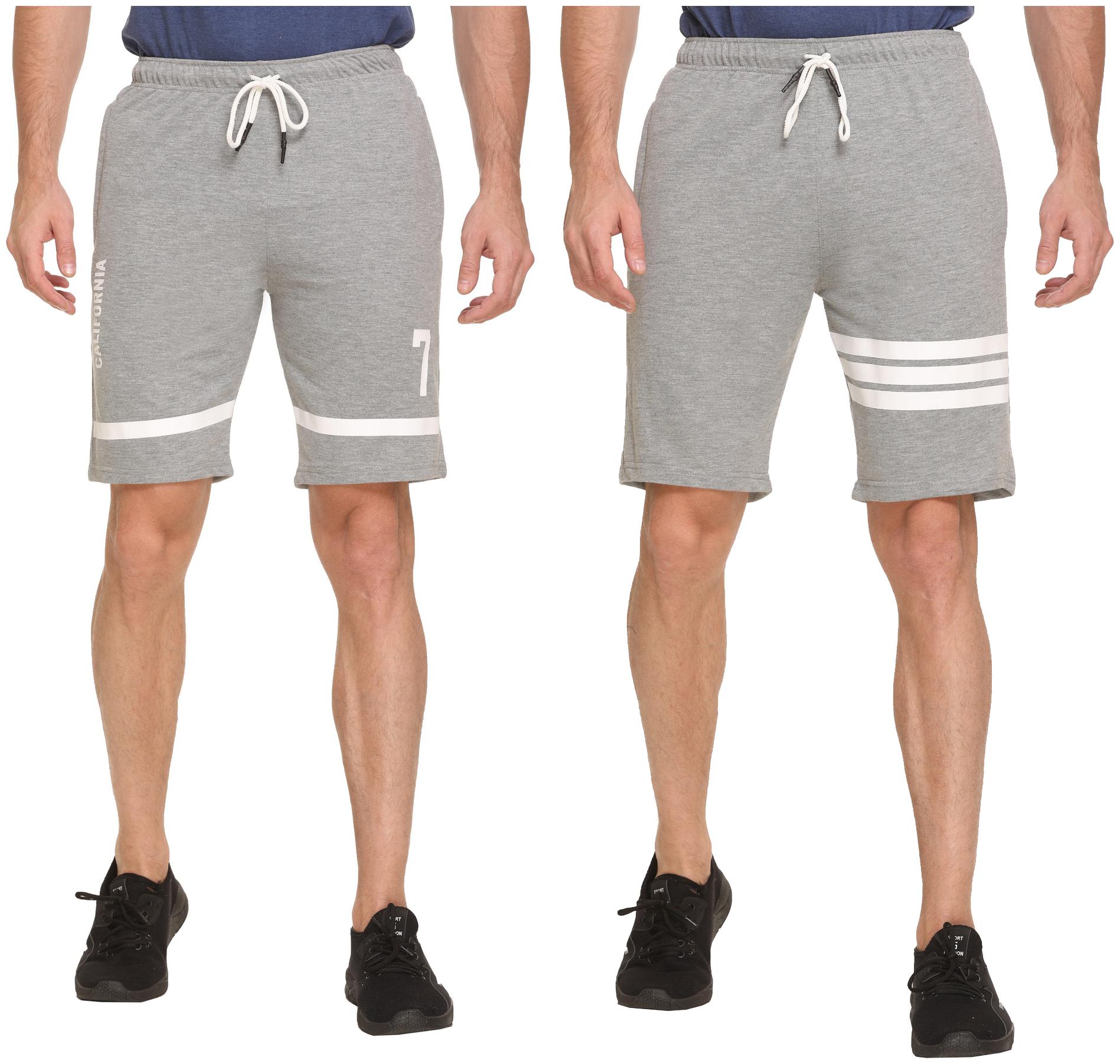 

HVBK Men Grey Regular Fit Regular Shorts