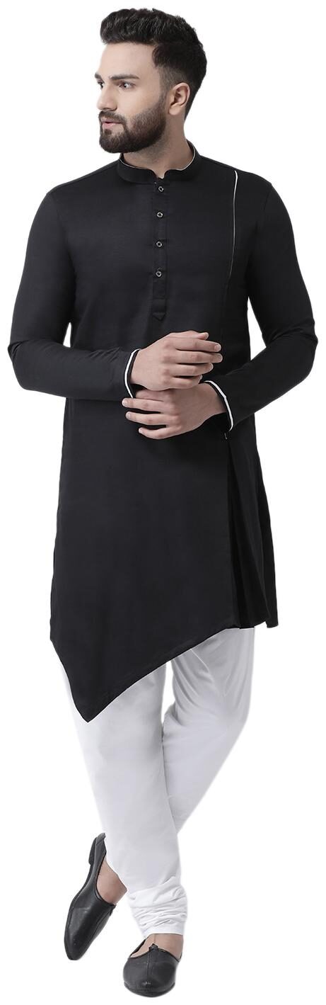 

I Know Men Black Regular Fit Kurta