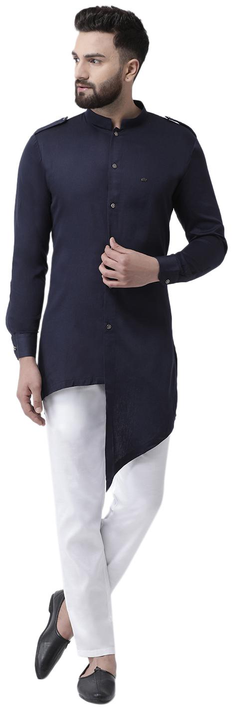 

I Know Cotton Regular Fit 1 Kurta 1 Pyjamas Blue
