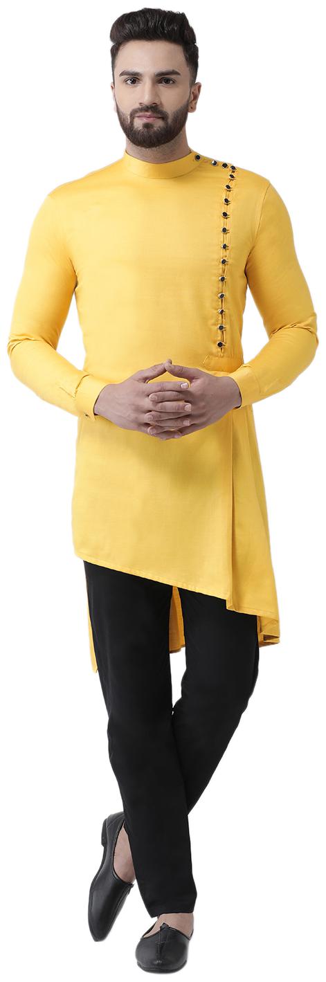 

I Know Men Yellow Regular Fit Kurta