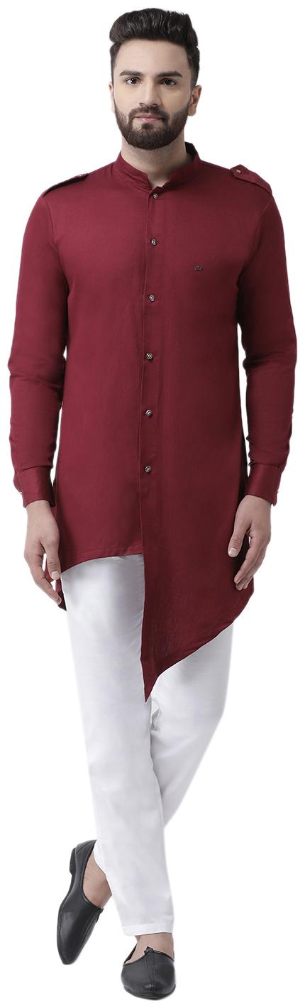 

I Know Cotton Regular Fit 1 Kurta 1 Pyjamas Maroon