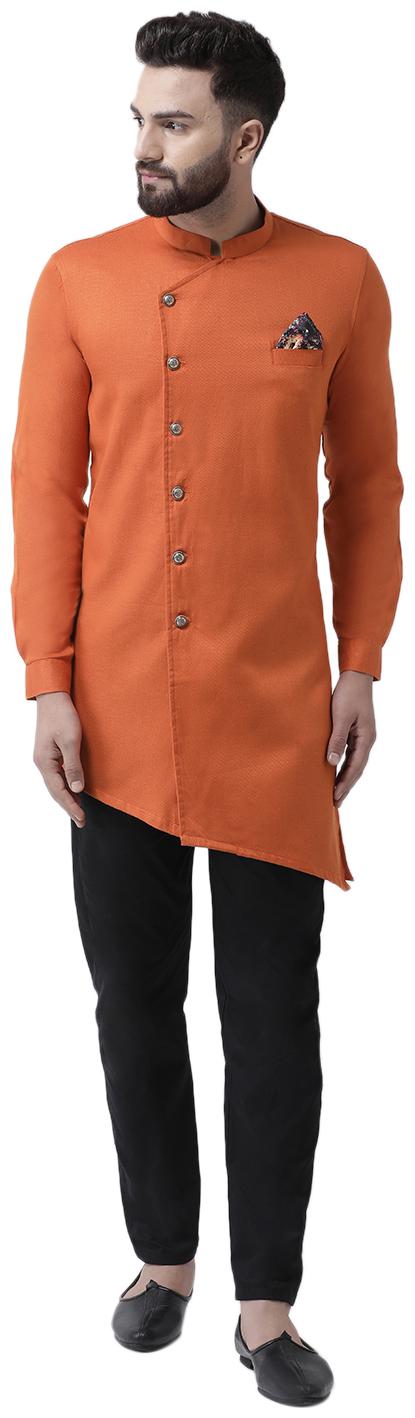 

I Know Cotton Regular Fit 1 Kurta 1 Trousers Orange