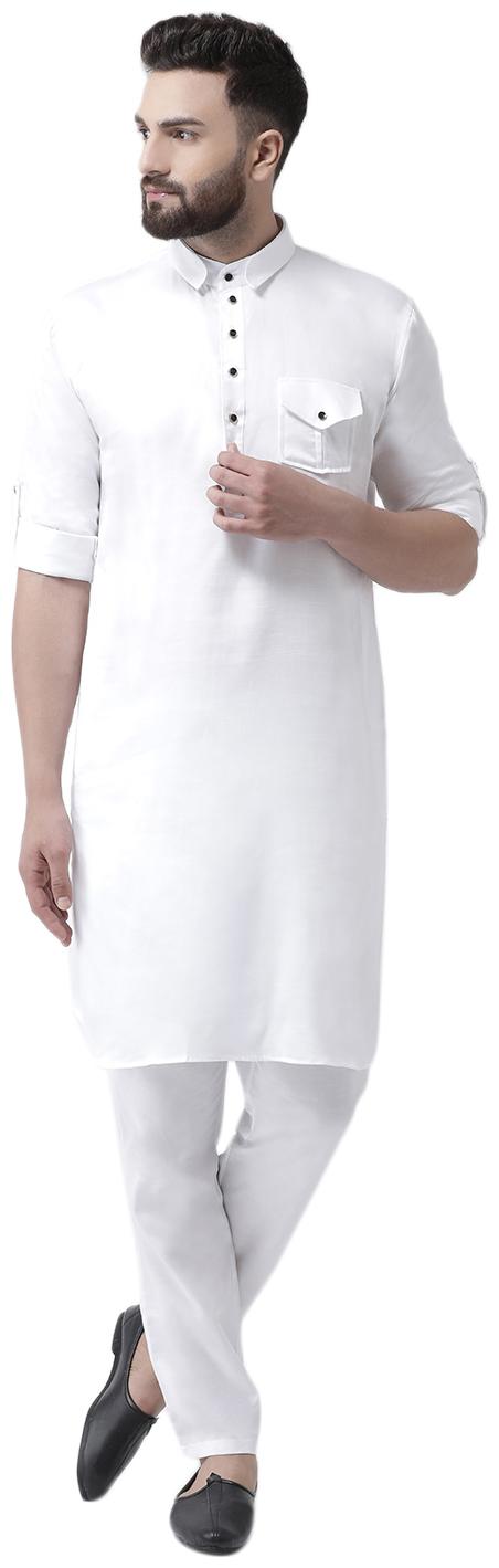 

I Know Men White Regular Fit Kurta
