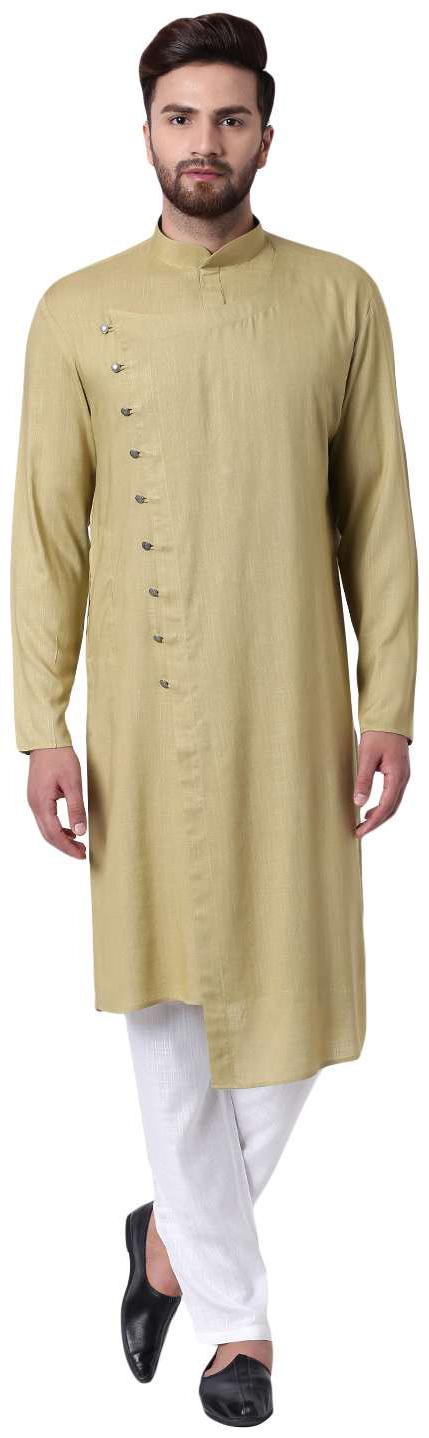 

I Know Men Cream Regular Fit Kurta